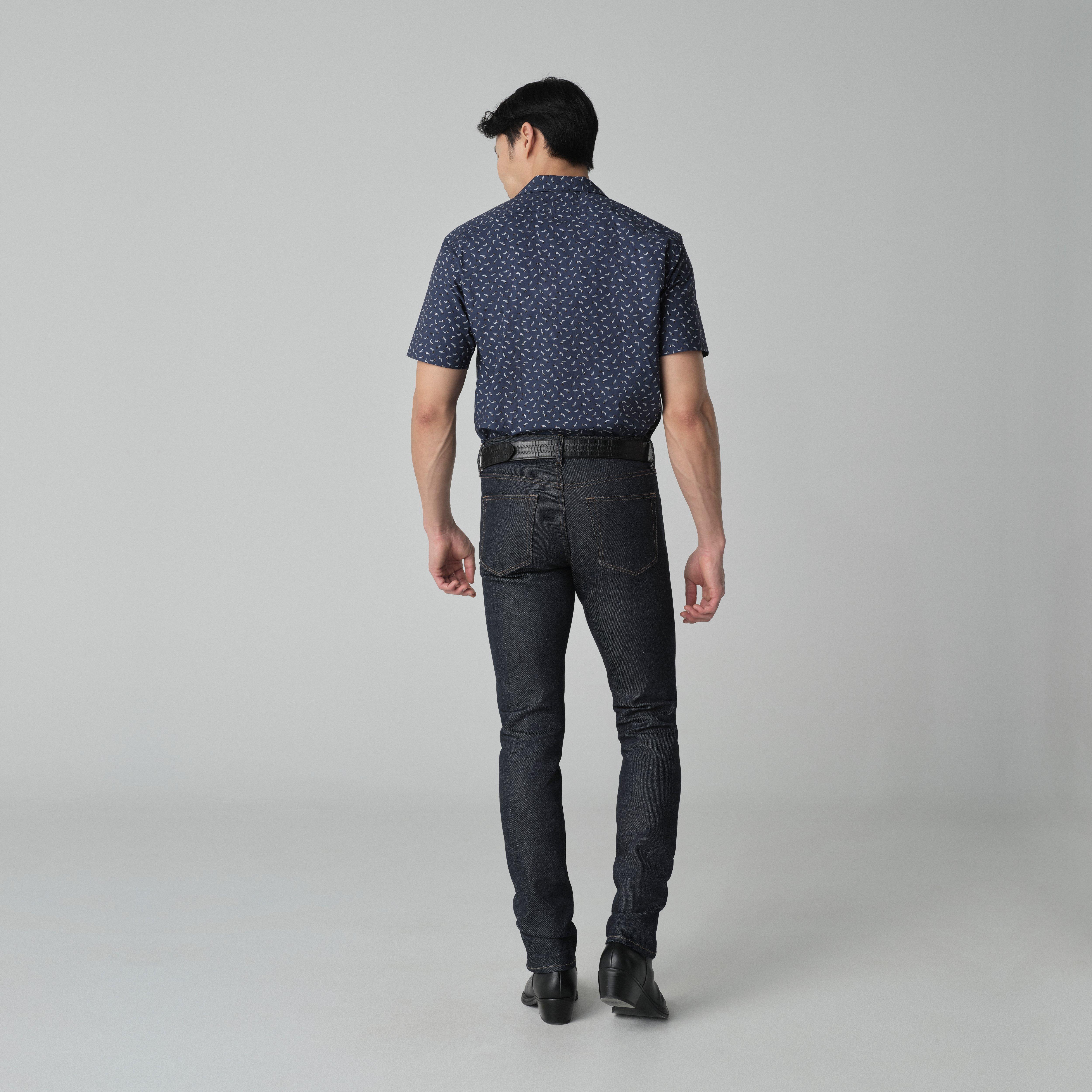 Product thumbnail 2 Navy campshirt - London Print Design from Indochino Collection