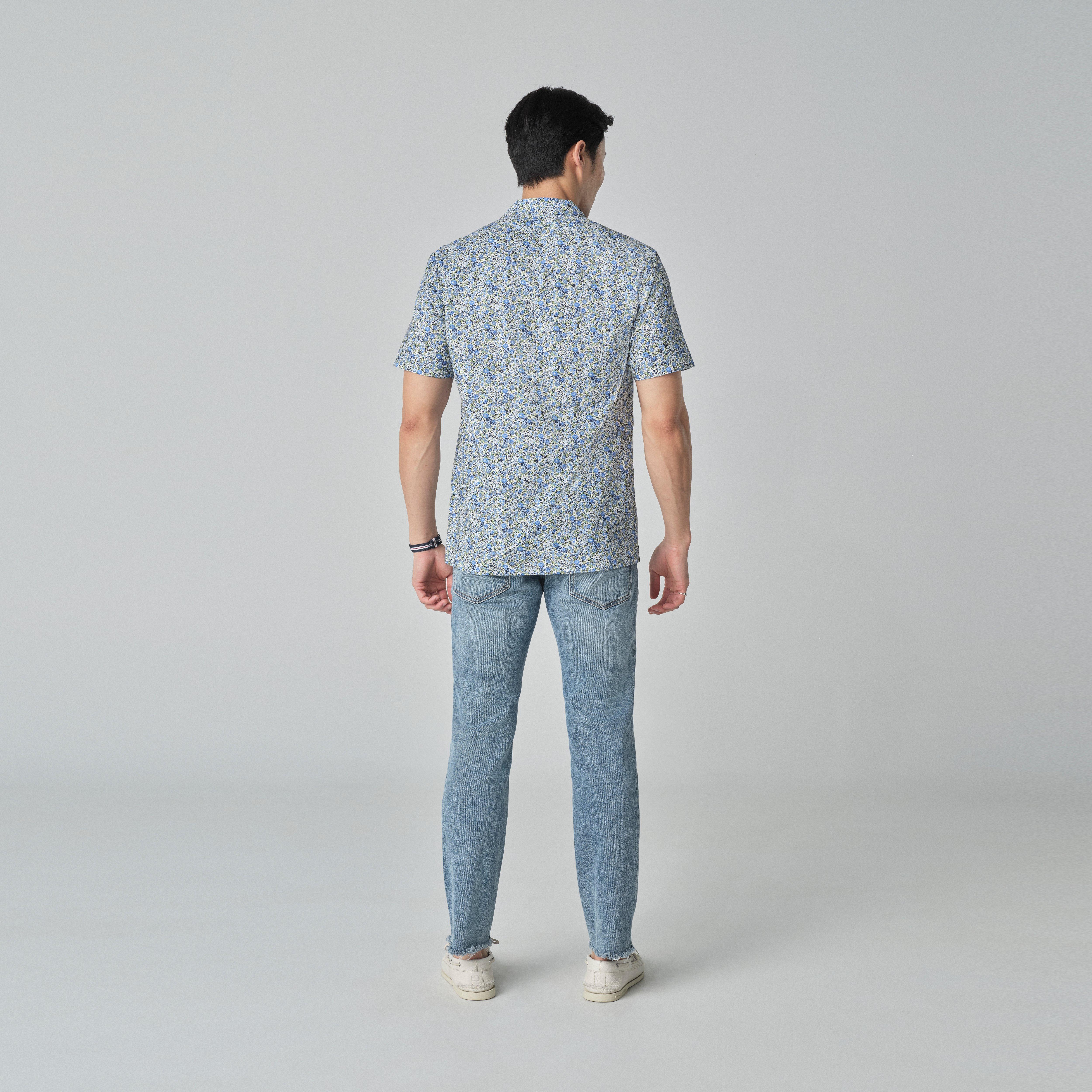 Product thumbnail 2 Blue campshirt - London Print Design from Indochino Collection