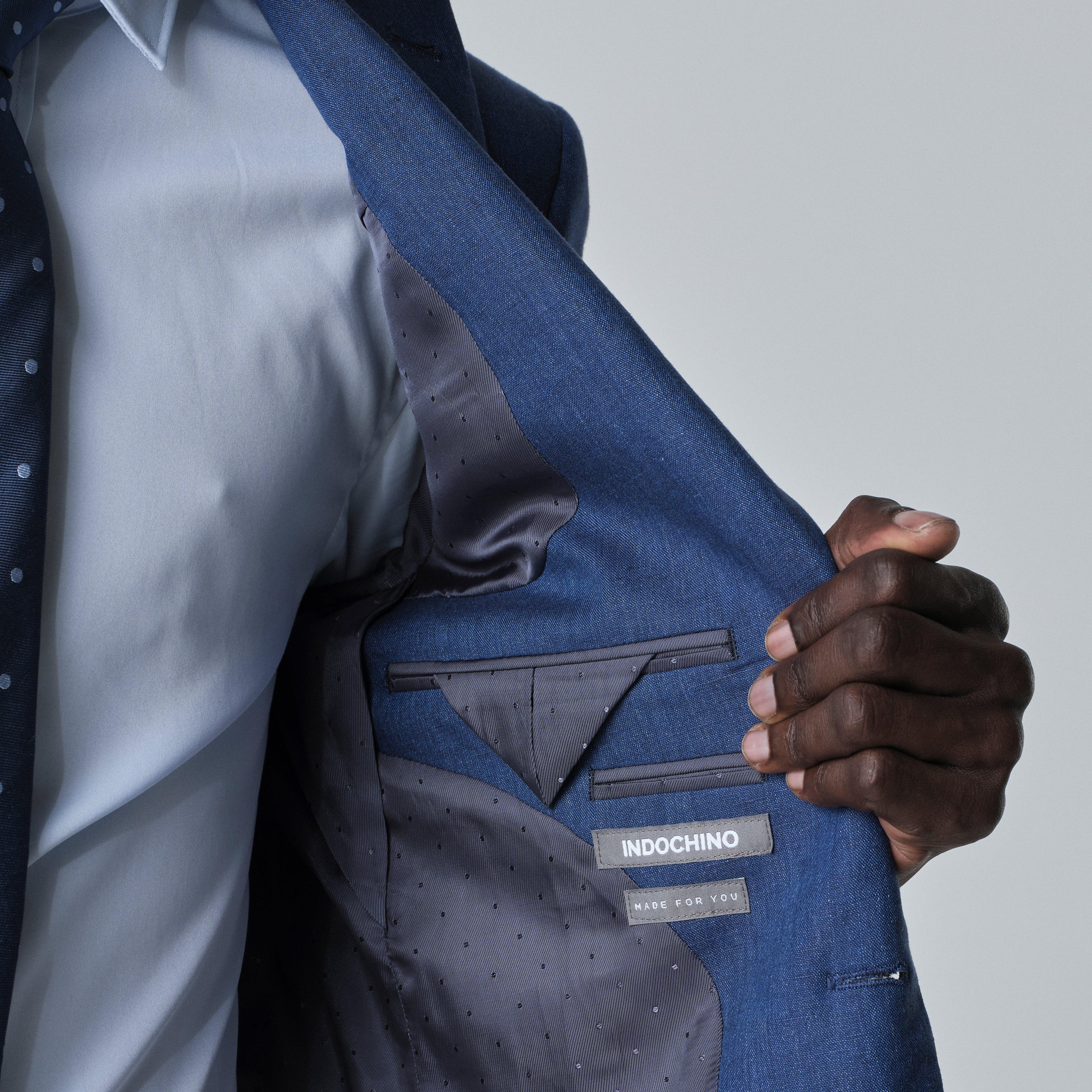 Product thumbnail 3 Blue blazer - Madesimo Solid Design from Italian Indochino Collection