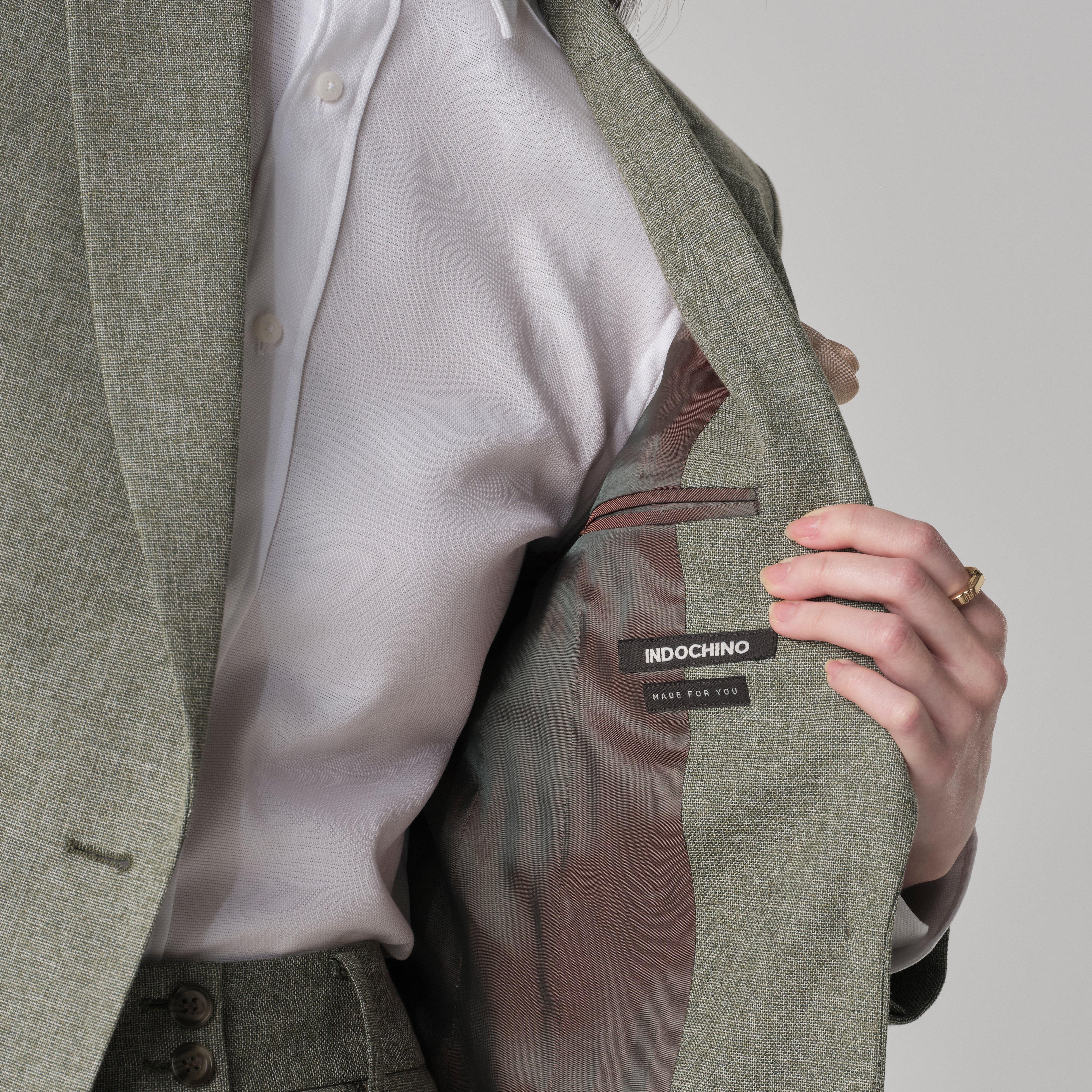 Product thumbnail 3 Olive blazer women - Marche Solid Design from Italian Indochino Collection