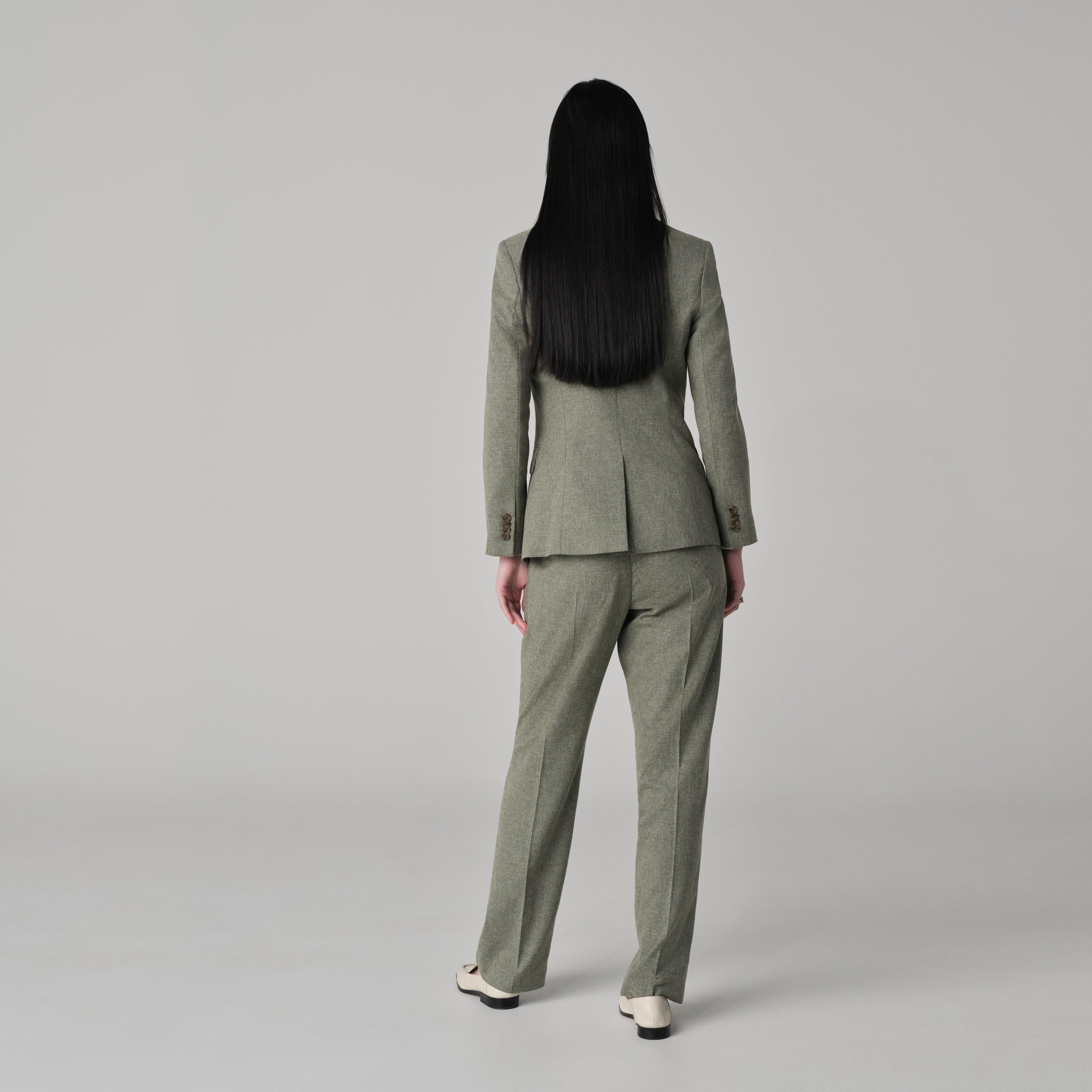 Product thumbnail 2 Olive suit women - Marche Solid Design from Italian Indochino Collection