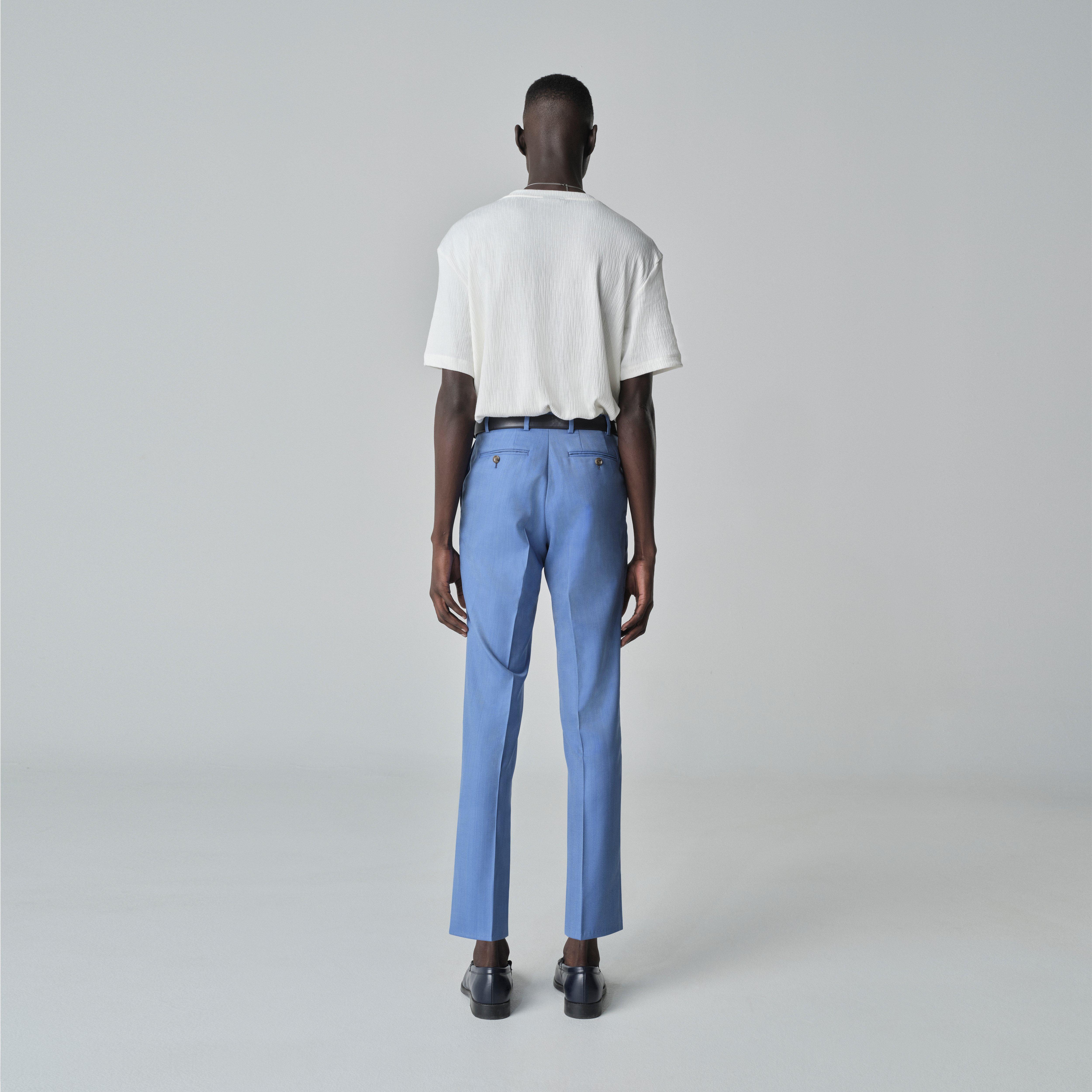 Product thumbnail 2 Blue pants - Modica Herringbone Design from Italian Indochino Collection