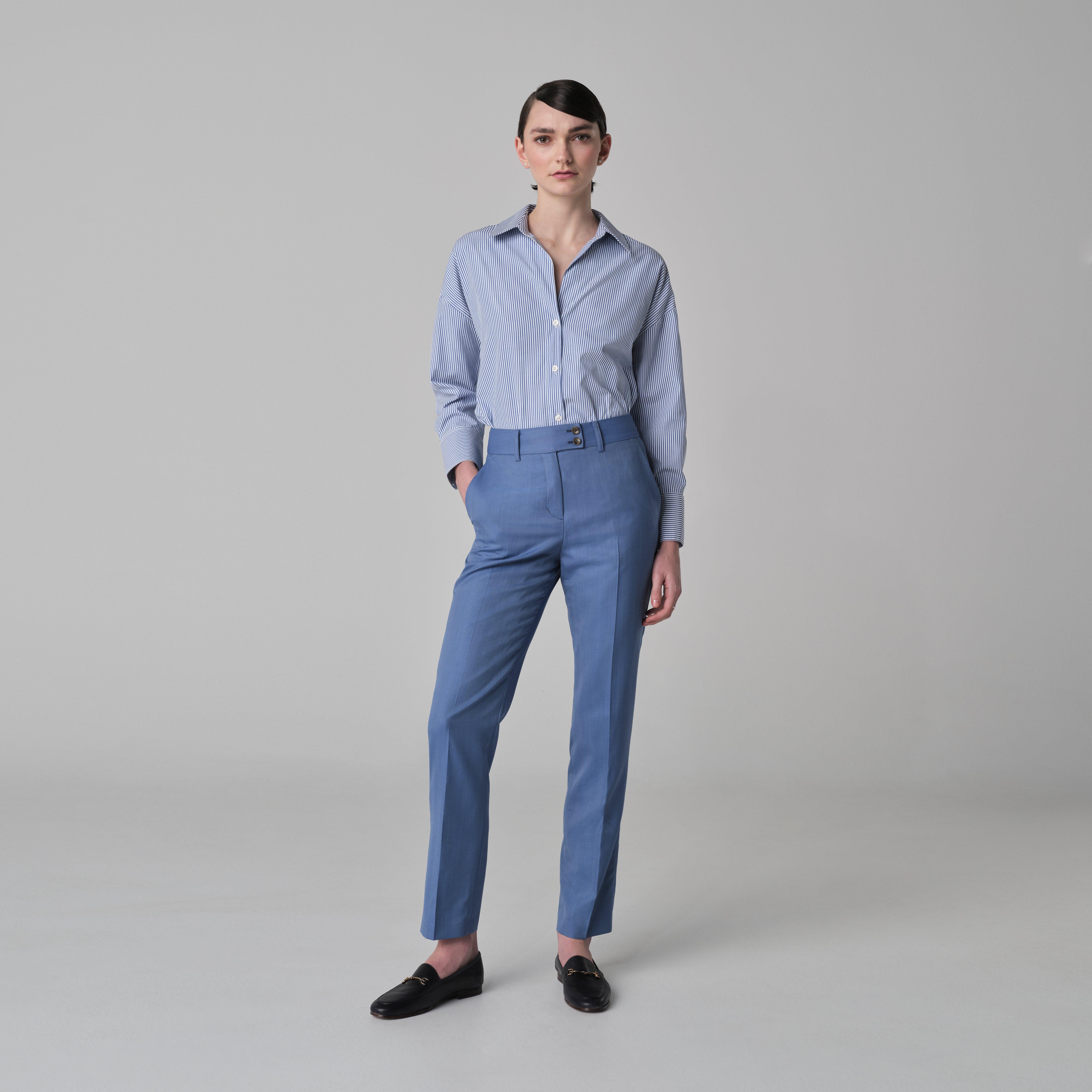 Product thumbnail 3 Blue suit women - Modica Herringbone Design from Italian Indochino Collection
