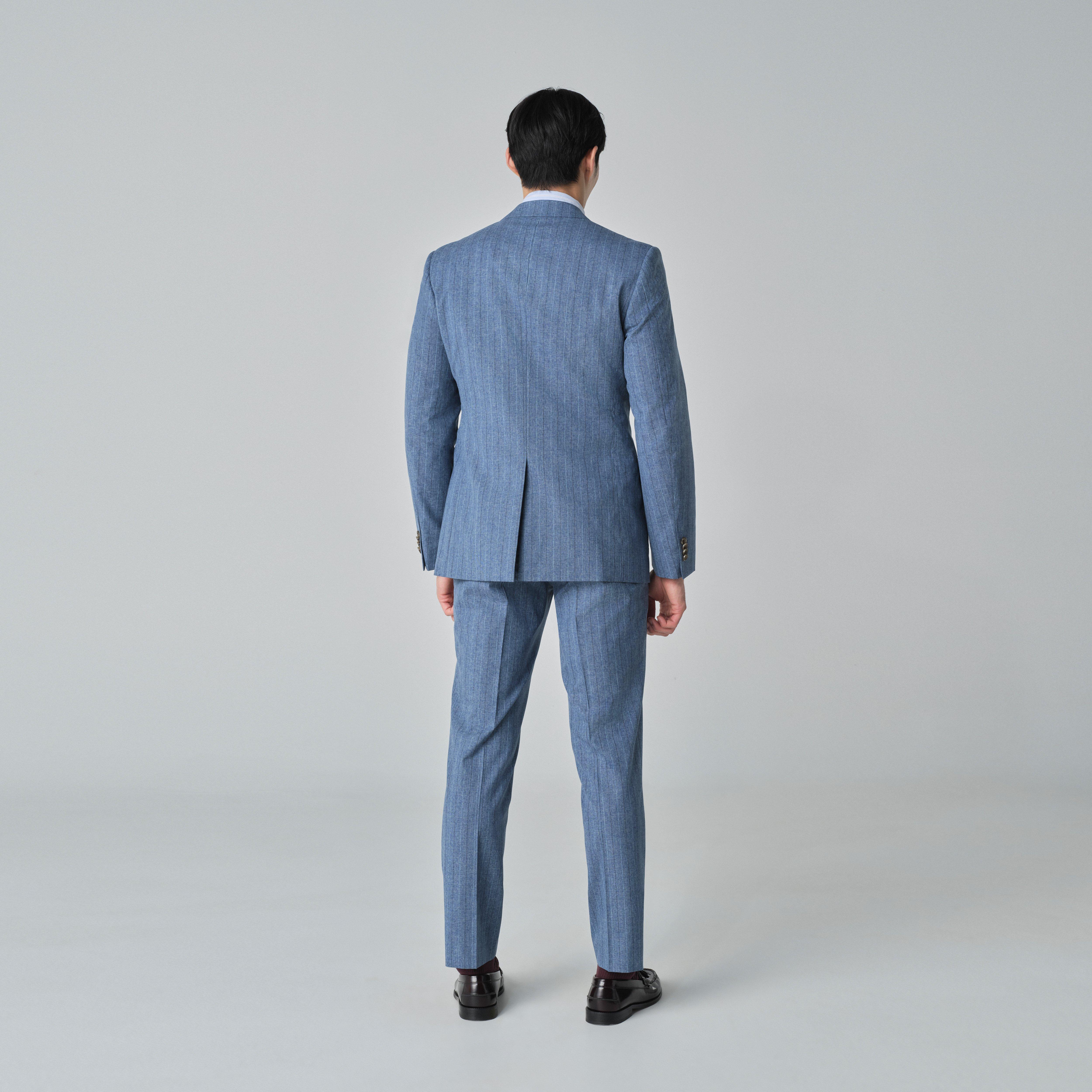 Product thumbnail 2 Blue blazer - Montella Striped Design from Italian Indochino Collection