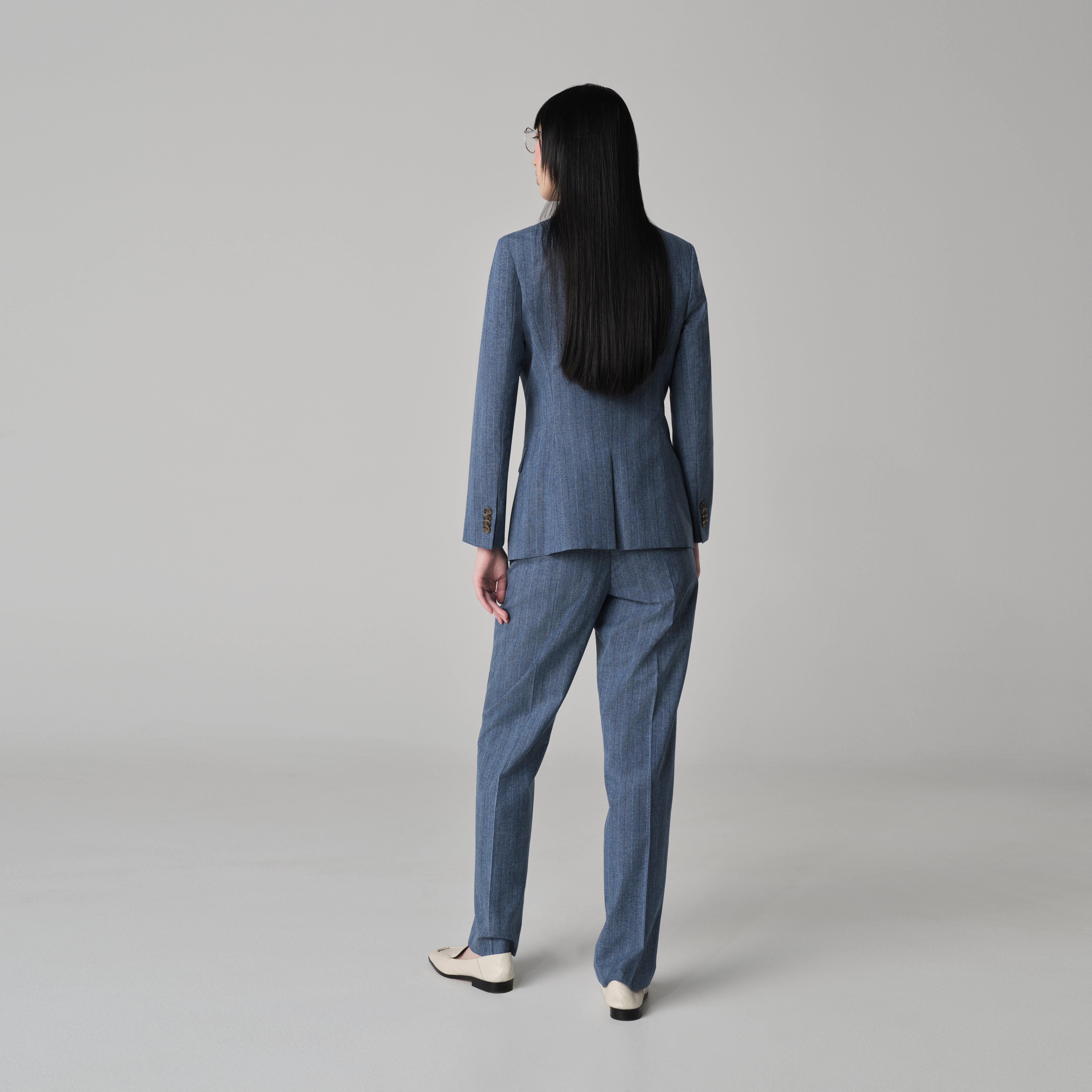Product thumbnail 2 Blue suit women - Montella Striped Design from Spring / Summer Indochino Collection
