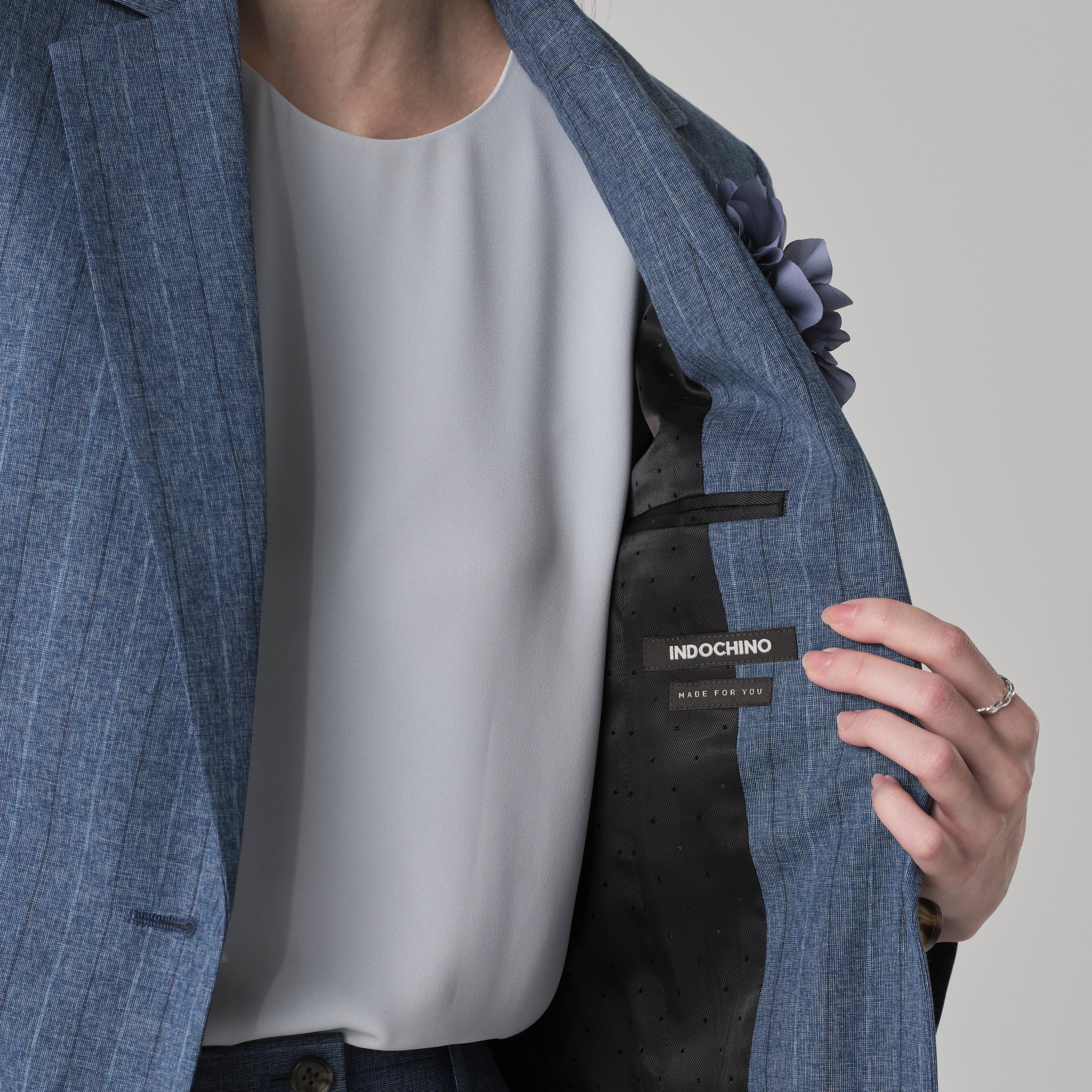 Product thumbnail 5 Blue suit women - Montella Striped Design from Spring / Summer Indochino Collection