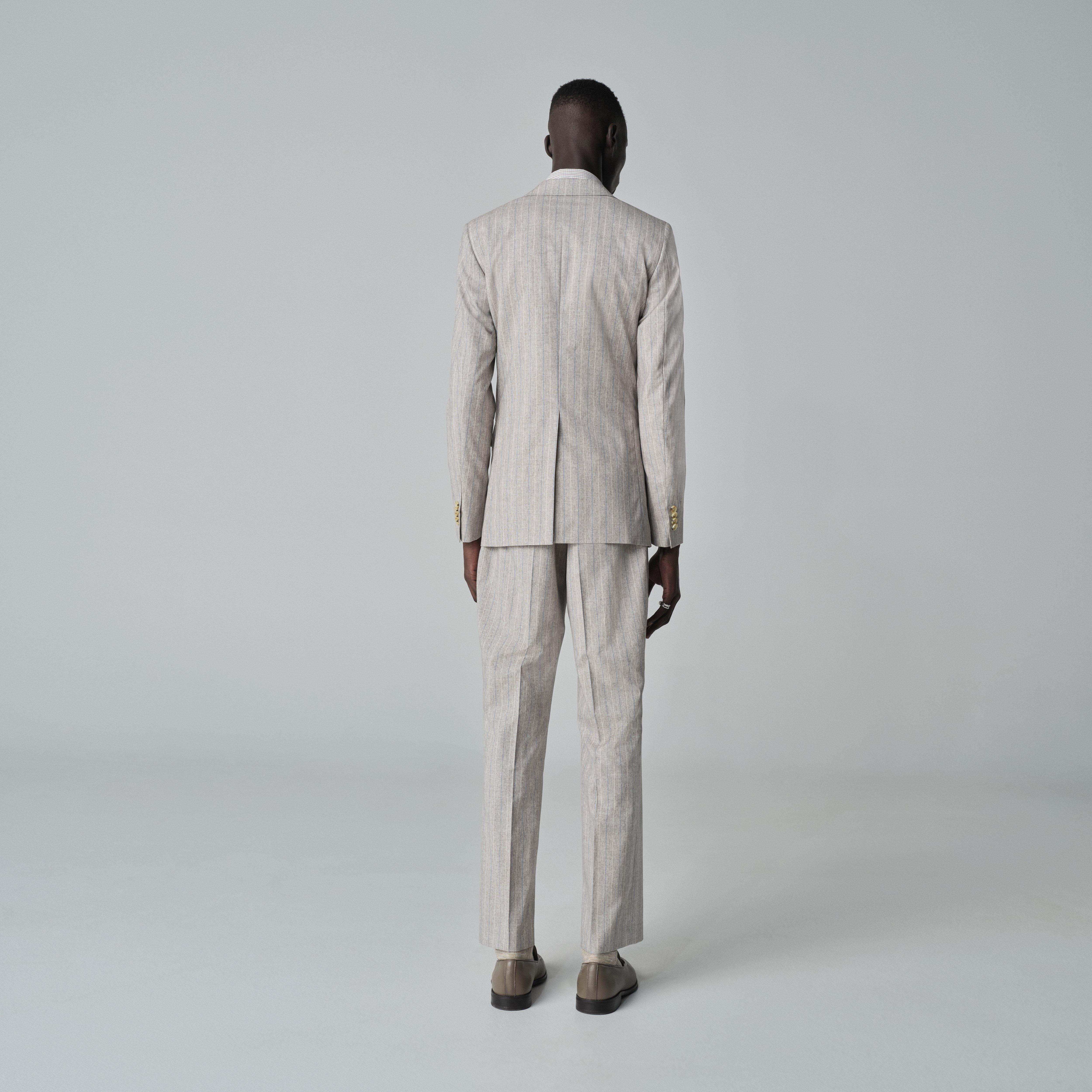 Product thumbnail 2 Cream blazer - Montella Striped Design from Italian Indochino Collection