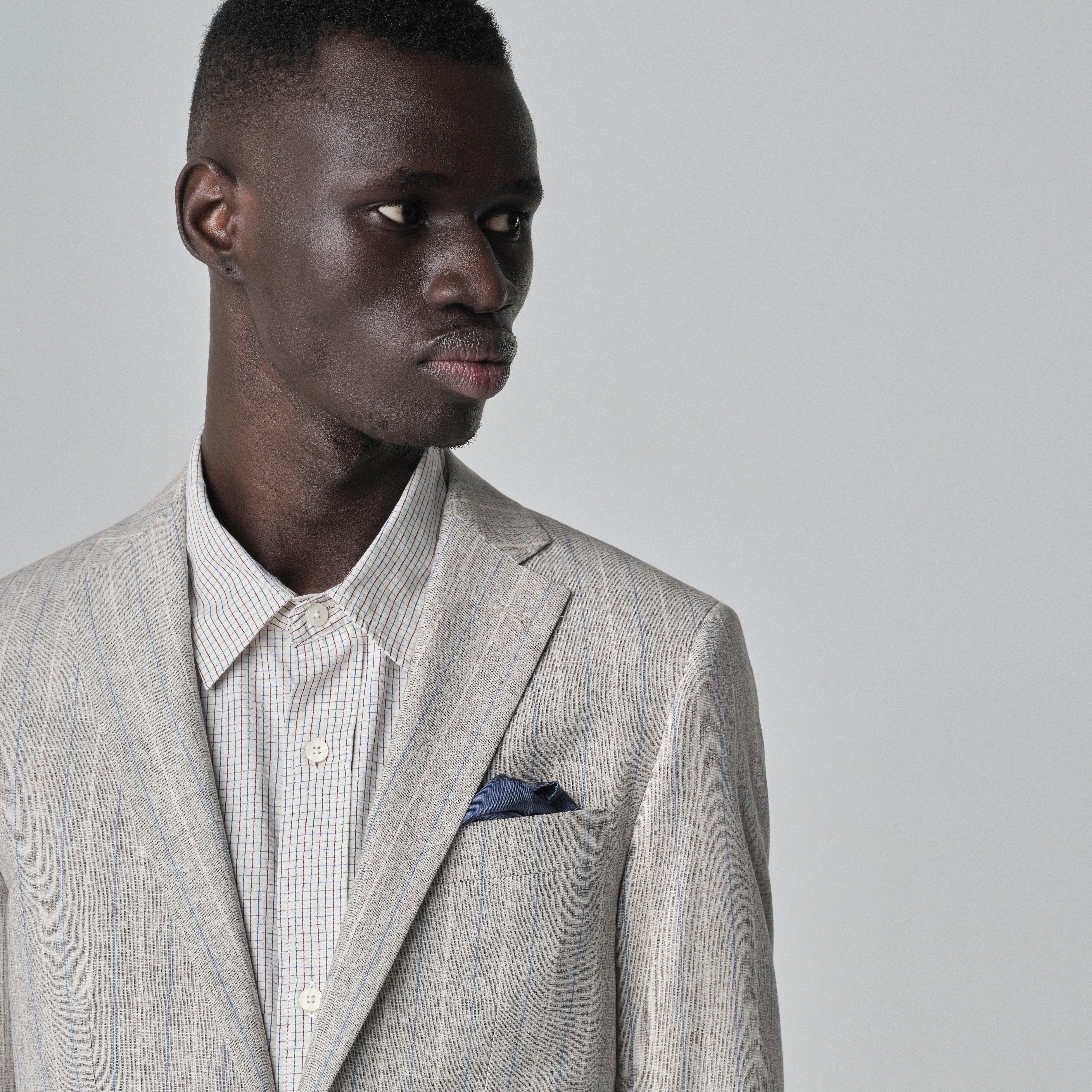 Product thumbnail 4 Cream blazer - Montella Striped Design from Italian Indochino Collection