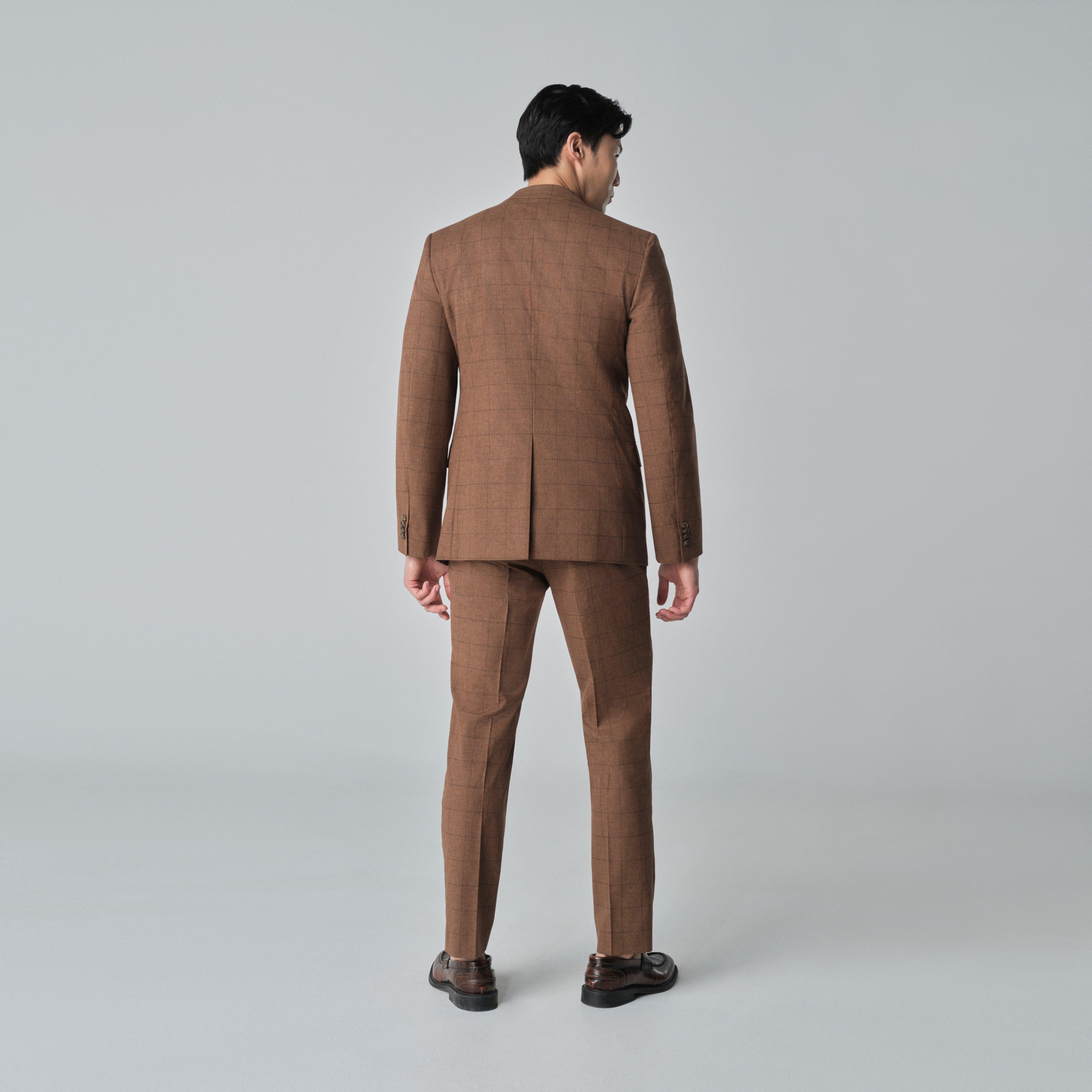 Product thumbnail 2 Brown blazer - Montella Checked Design from Italian Indochino Collection