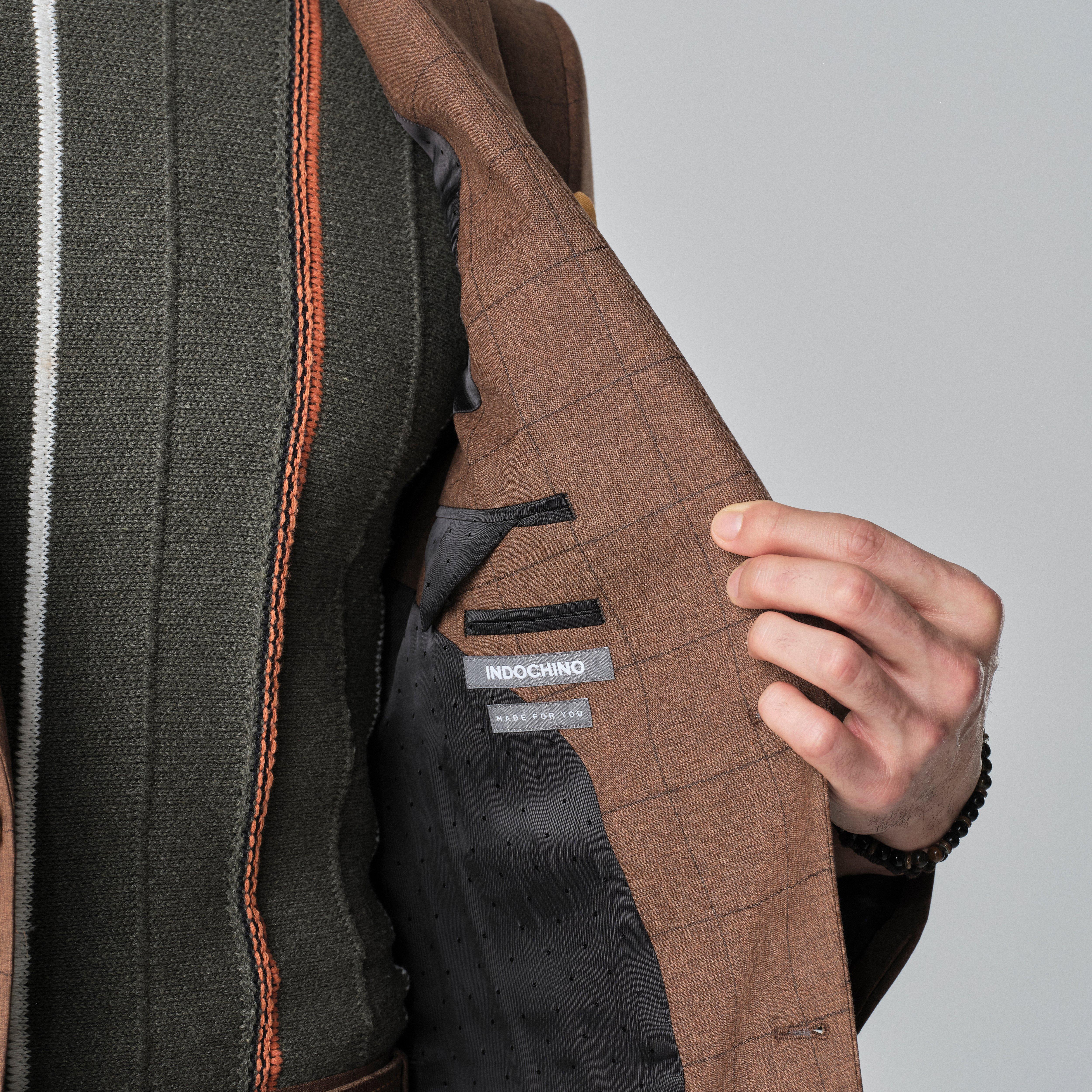 Product thumbnail 3 Brown blazer - Montella Checked Design from Italian Indochino Collection