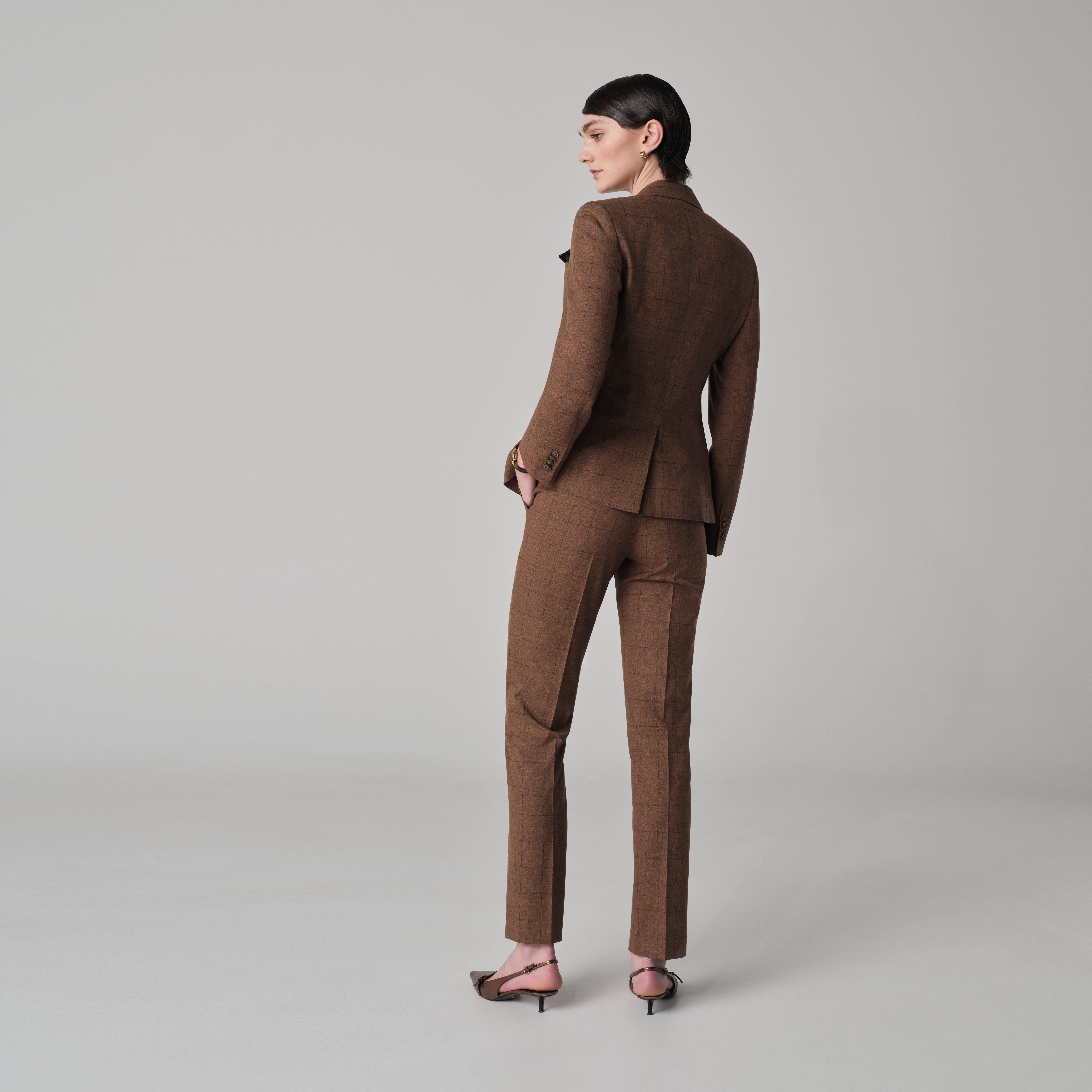 Product thumbnail 2 Brown blazer women - Montella Checked Design from Italian Indochino Collection