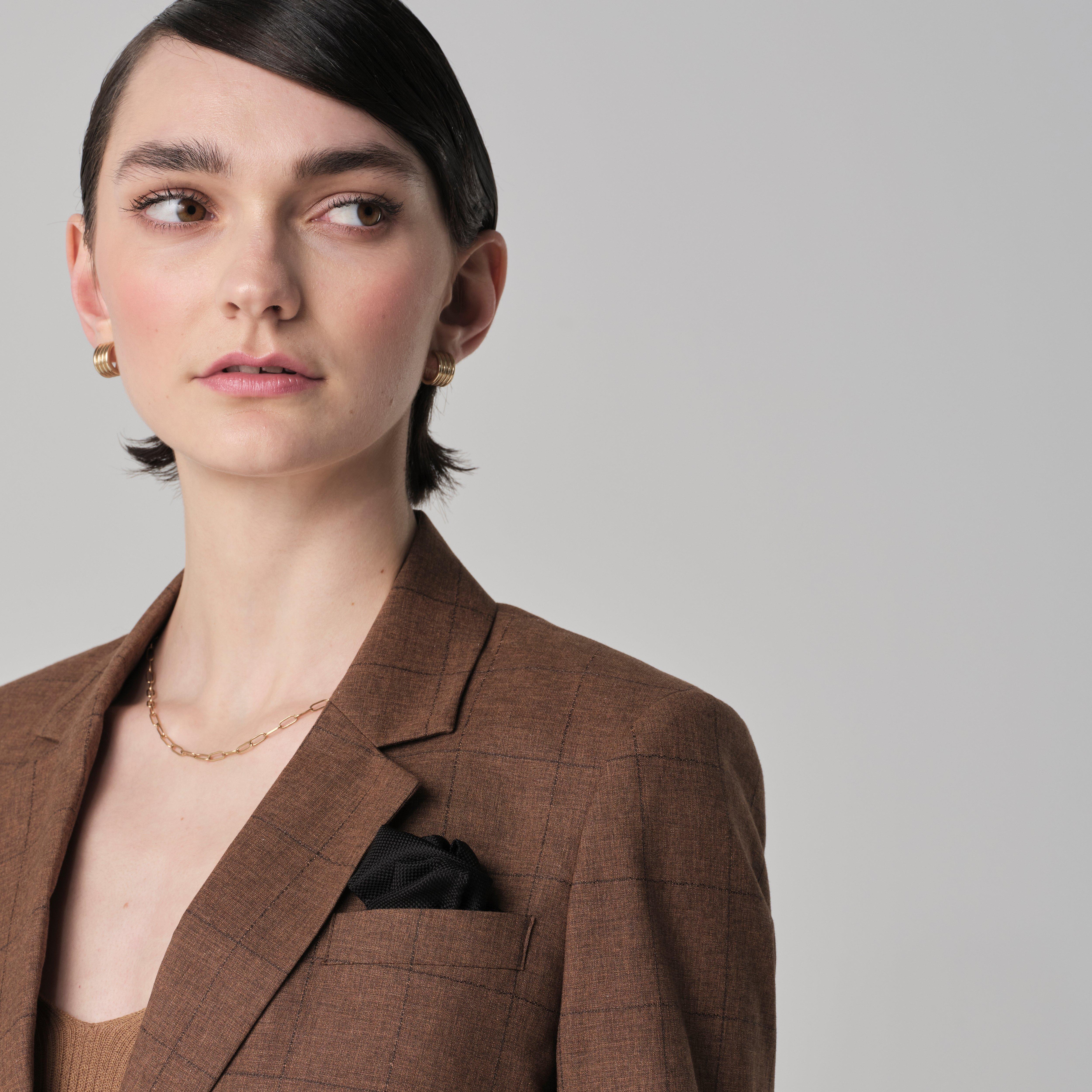 Product thumbnail 4 Brown blazer women - Montella Checked Design from Italian Indochino Collection