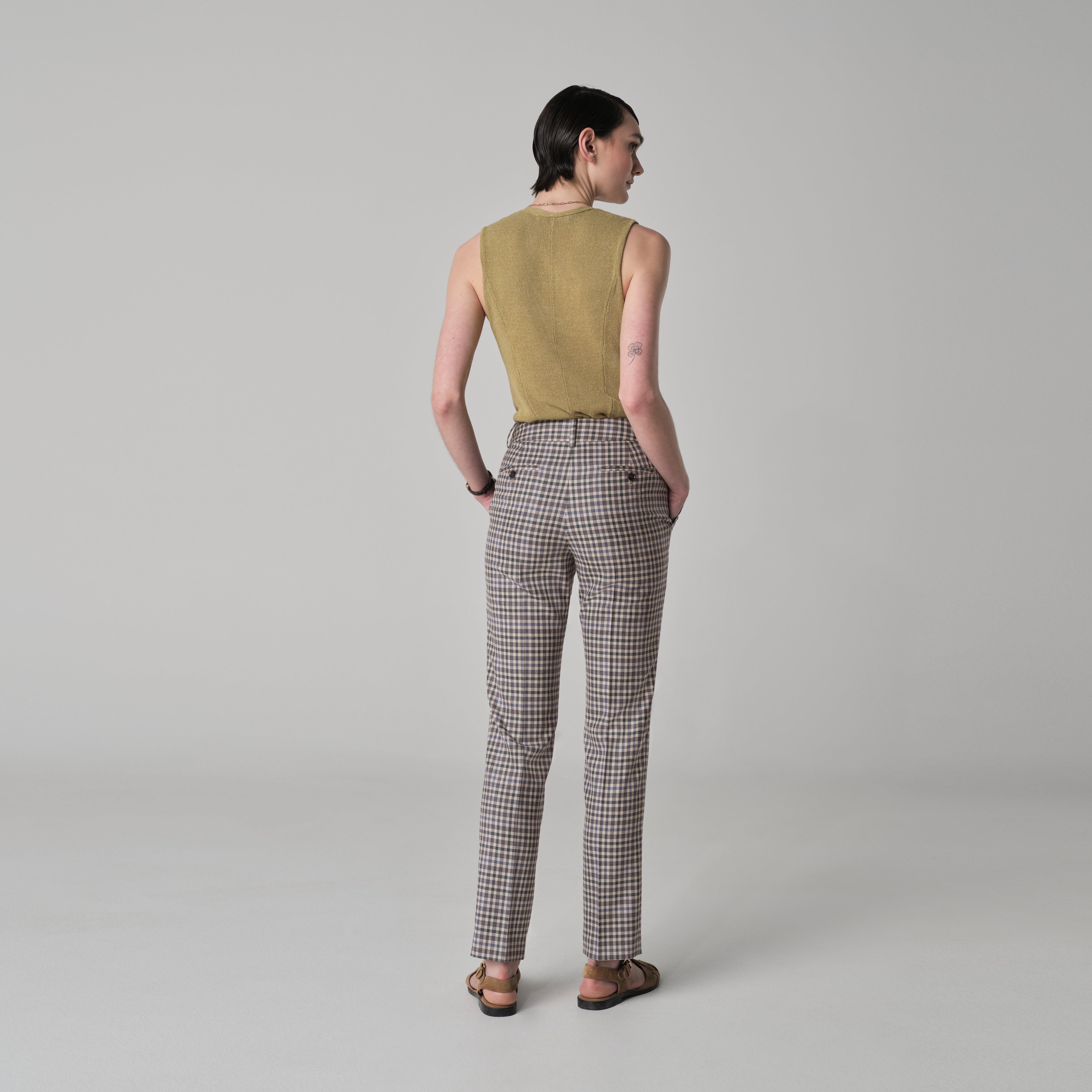 Product thumbnail 2 Blue pants women - Quadring Checked Design from Seasonal Indochino Collection