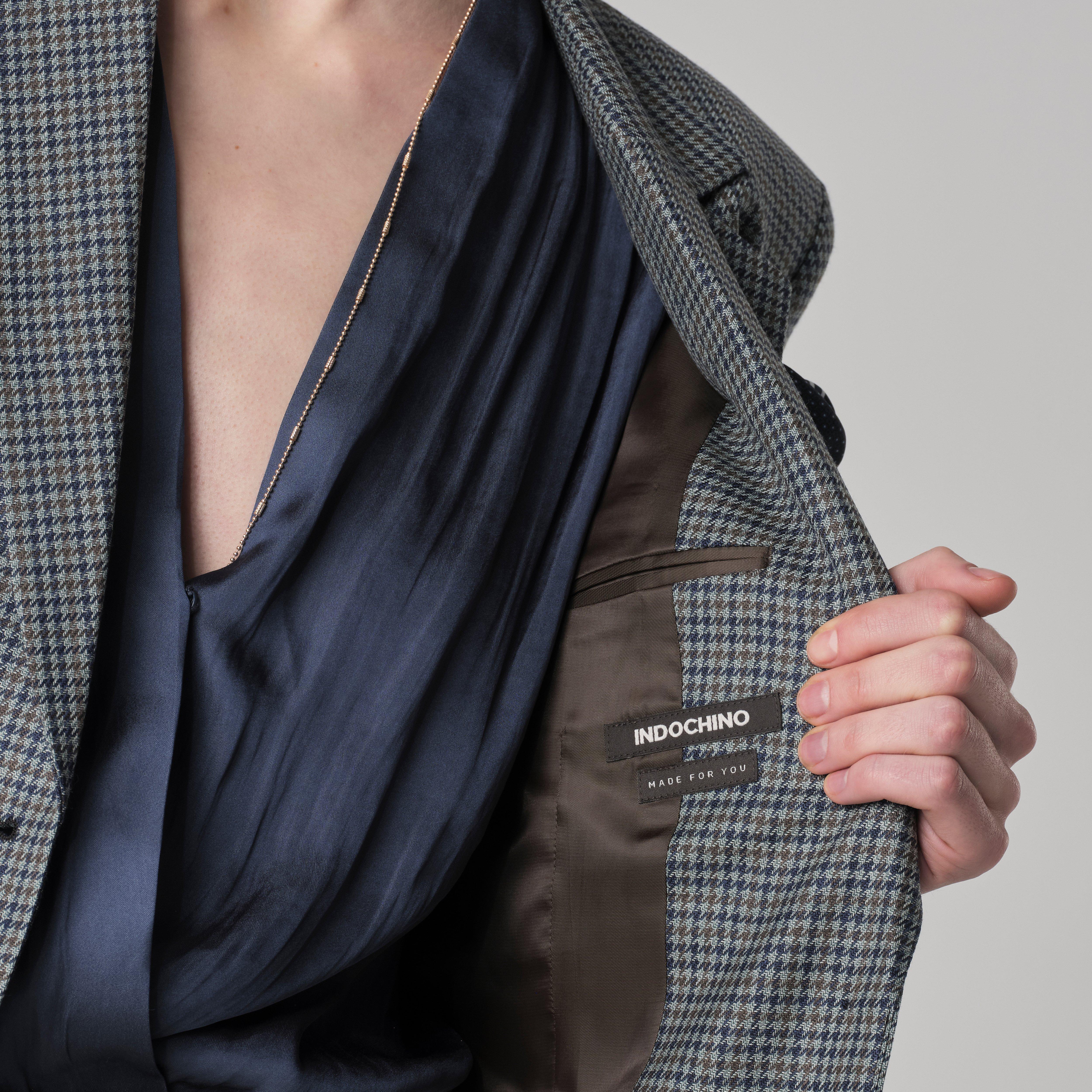 Product thumbnail 3 Green blazer women - Quadring Houndstooth Design from Spring / Summer Indochino Collection
