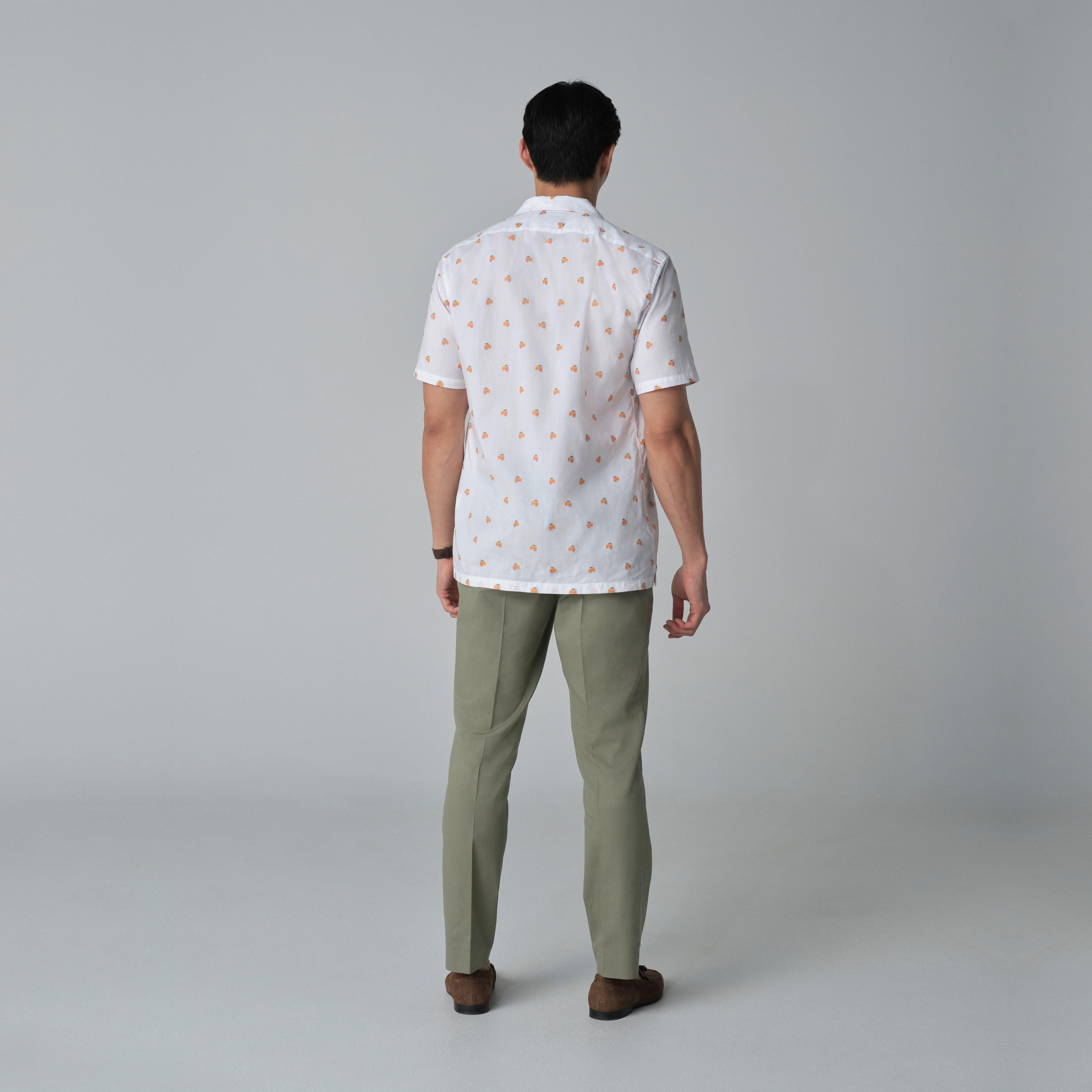 Product thumbnail 2 White campshirt - Quarter Pattern Design from Indochino Collection