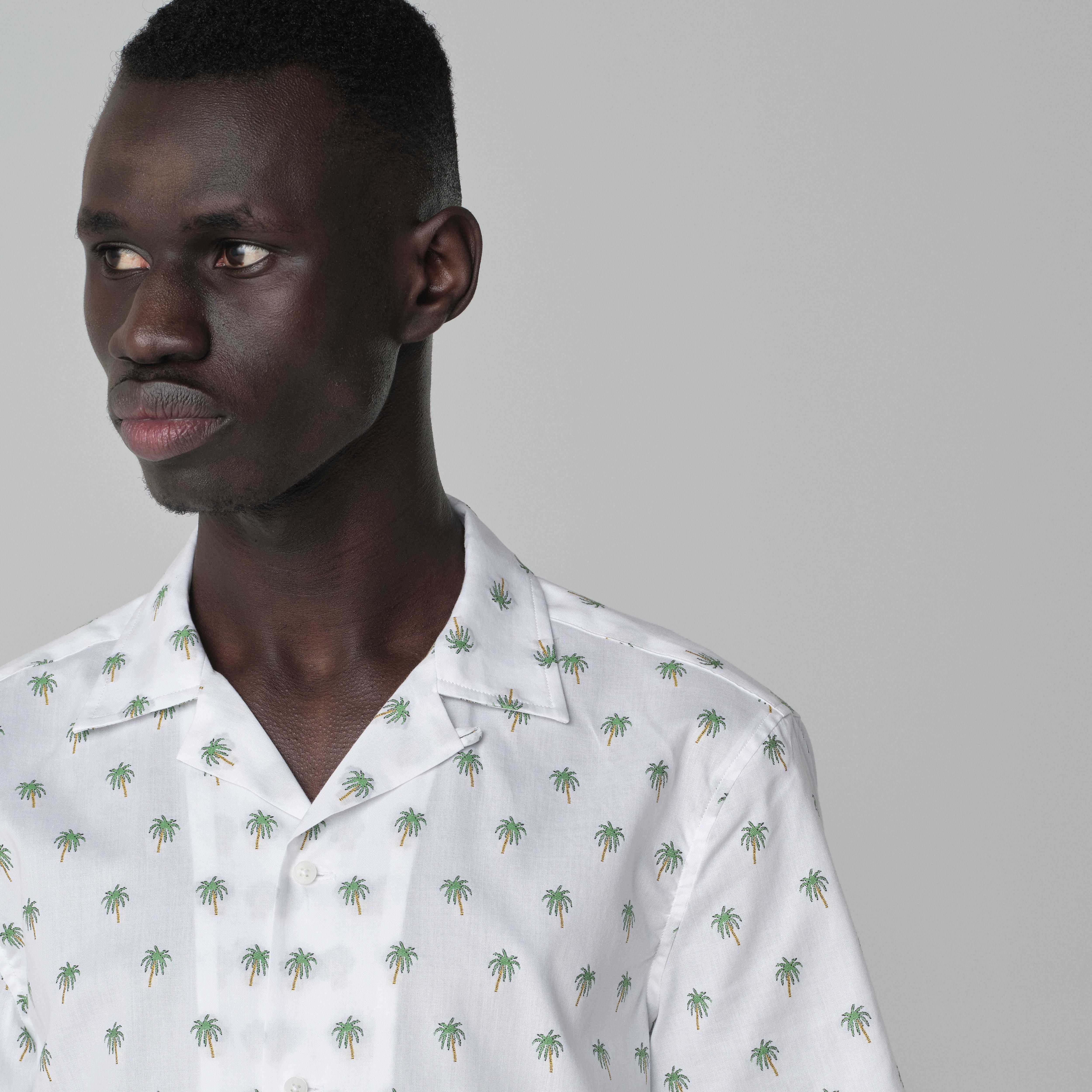 Product thumbnail 3 White campshirt - Quarter Pattern Design from Indochino Collection