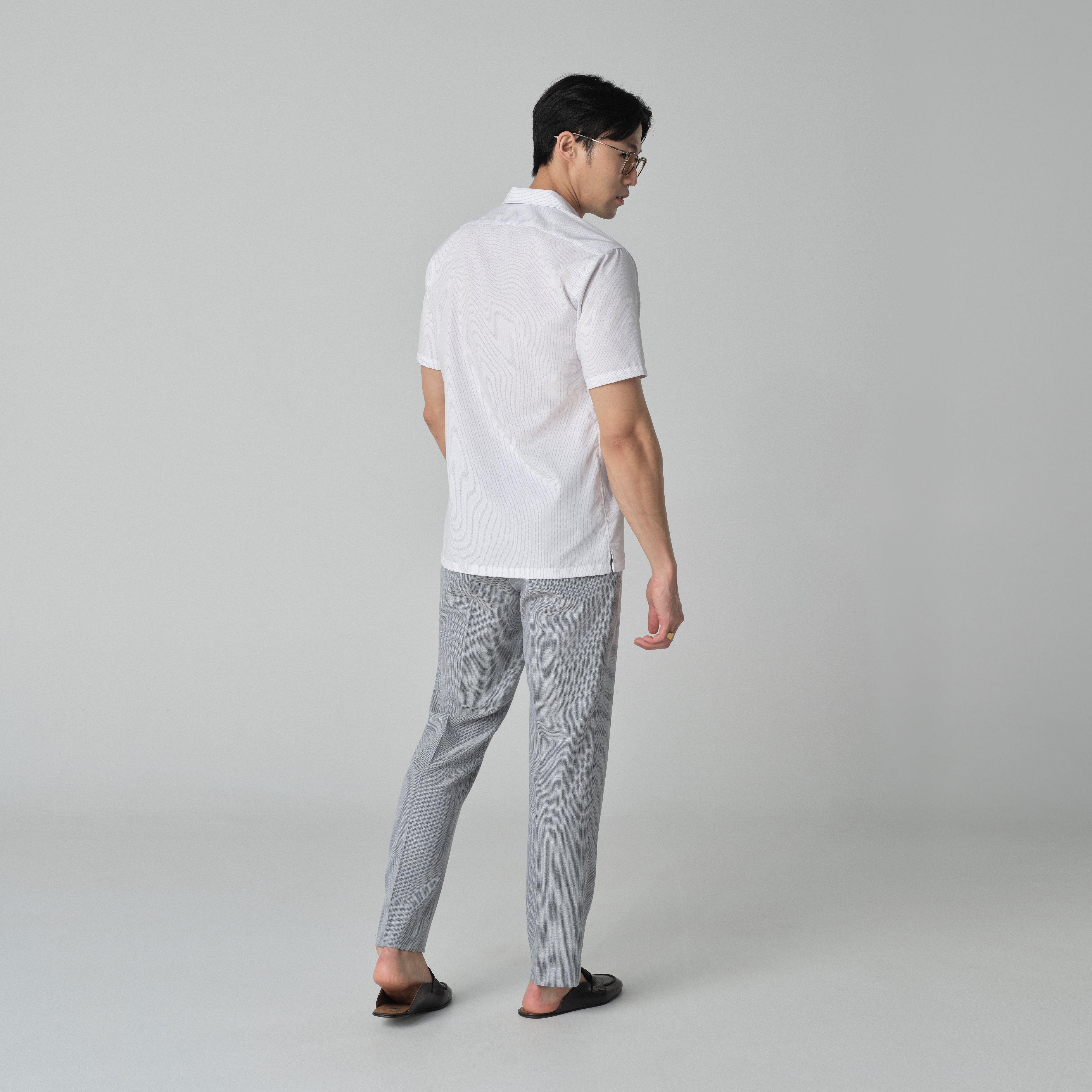 Product thumbnail 2 White campshirt - Queenhill Striped Design from Indochino Collection