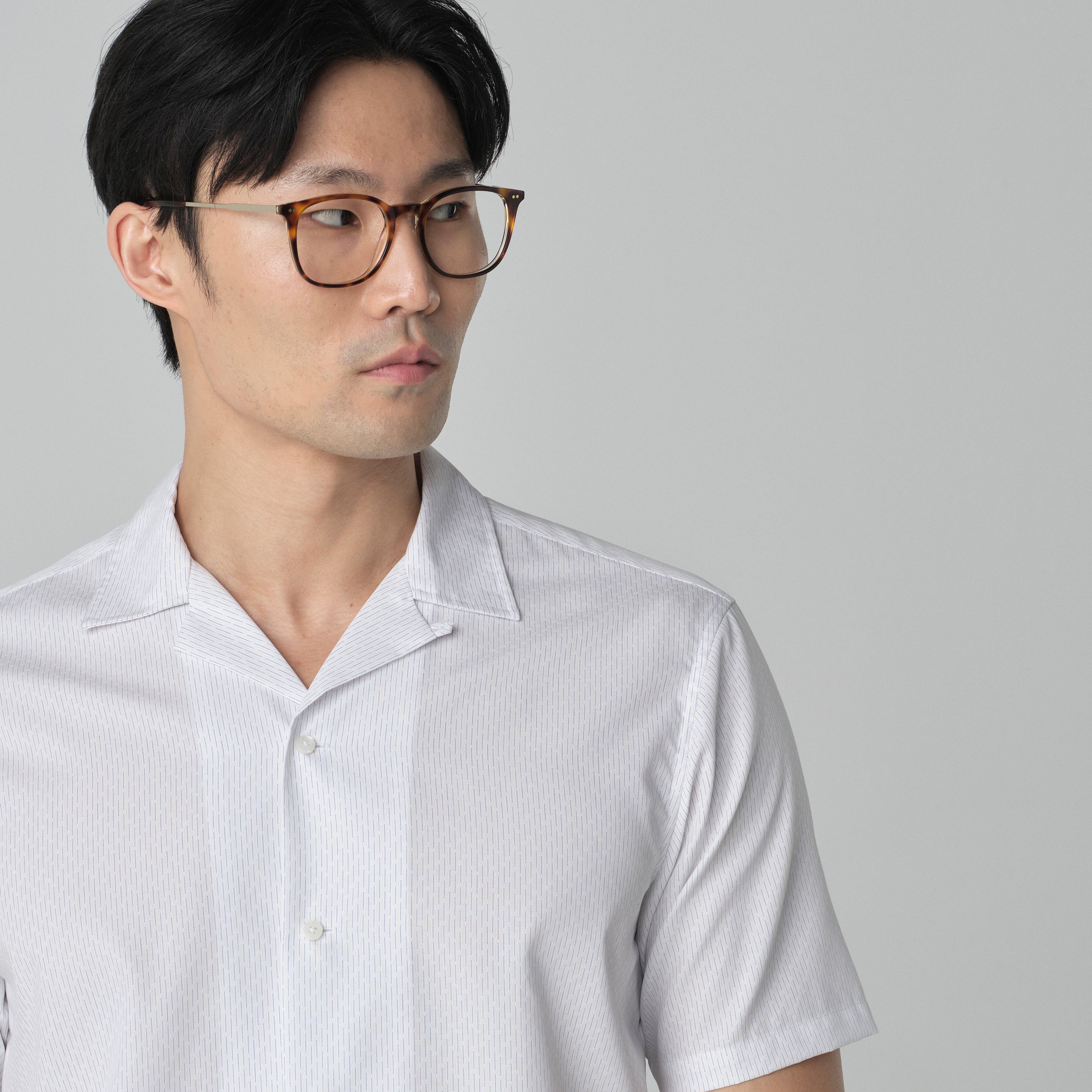 Product thumbnail 3 White campshirt - Queenhill Striped Design from Indochino Collection