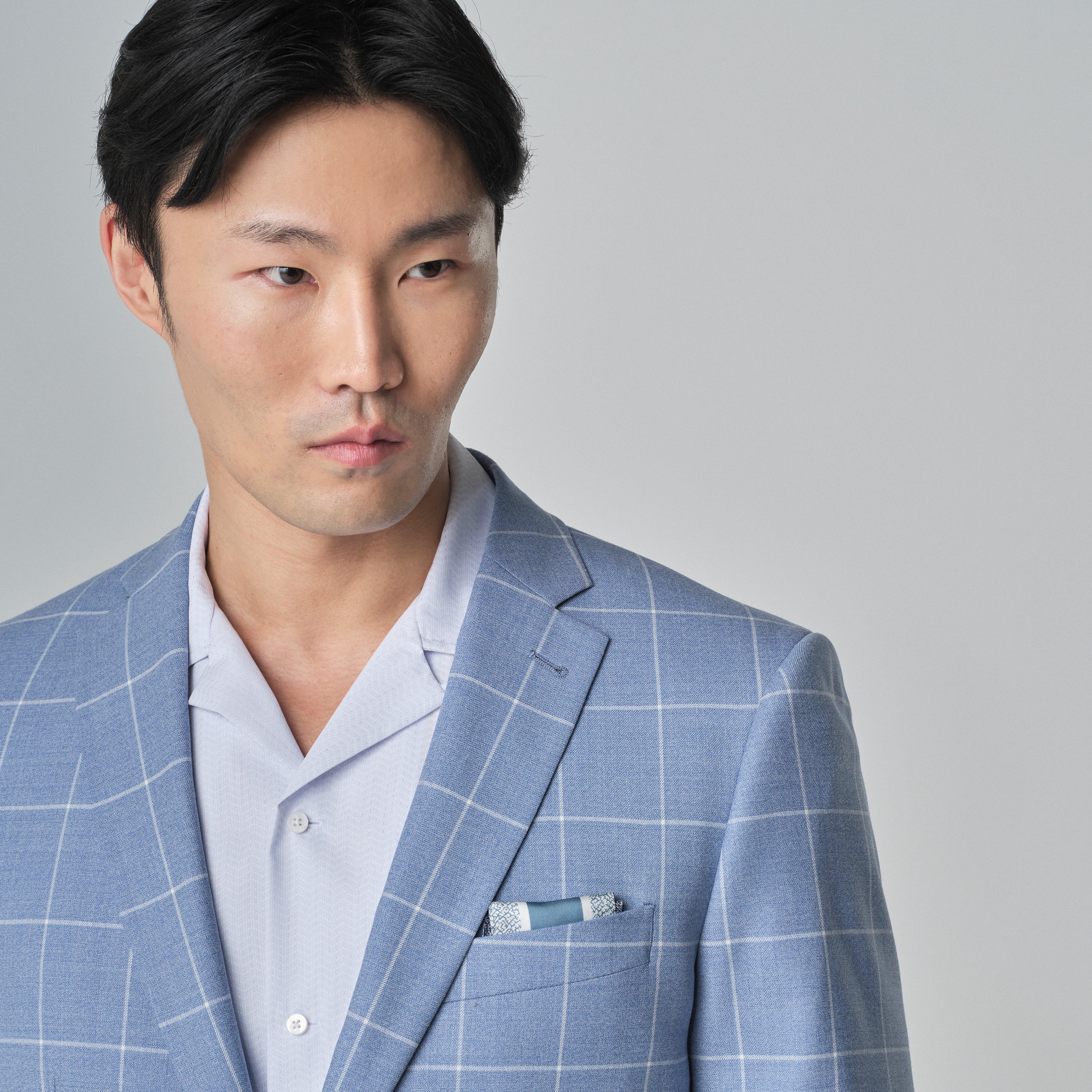 Product thumbnail 4 Blue blazer - Queensbury Checked Design from Spring / Summer Indochino Collection