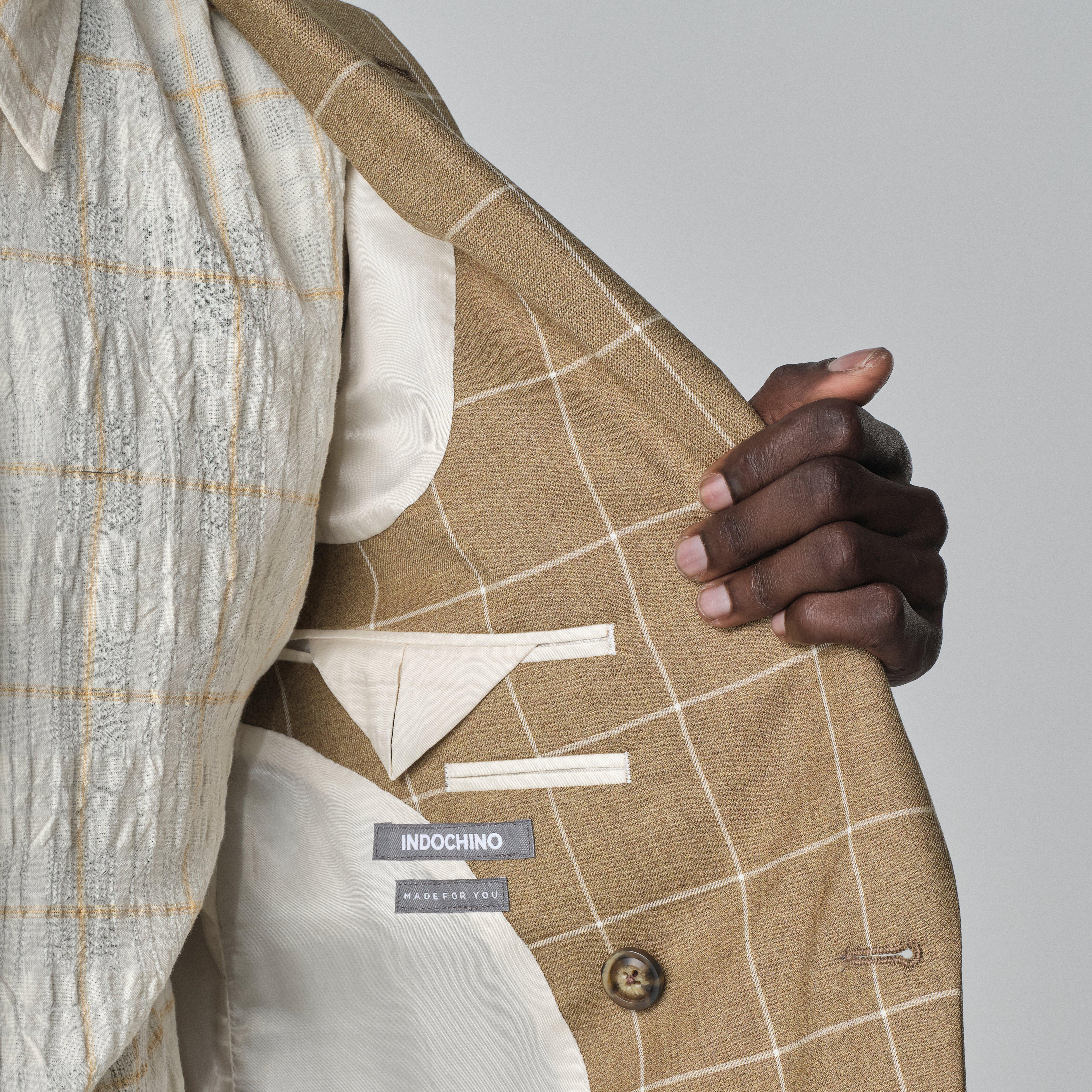 Product thumbnail 3 Camel blazer - Queensbury Checked Design from Spring / Summer Indochino Collection
