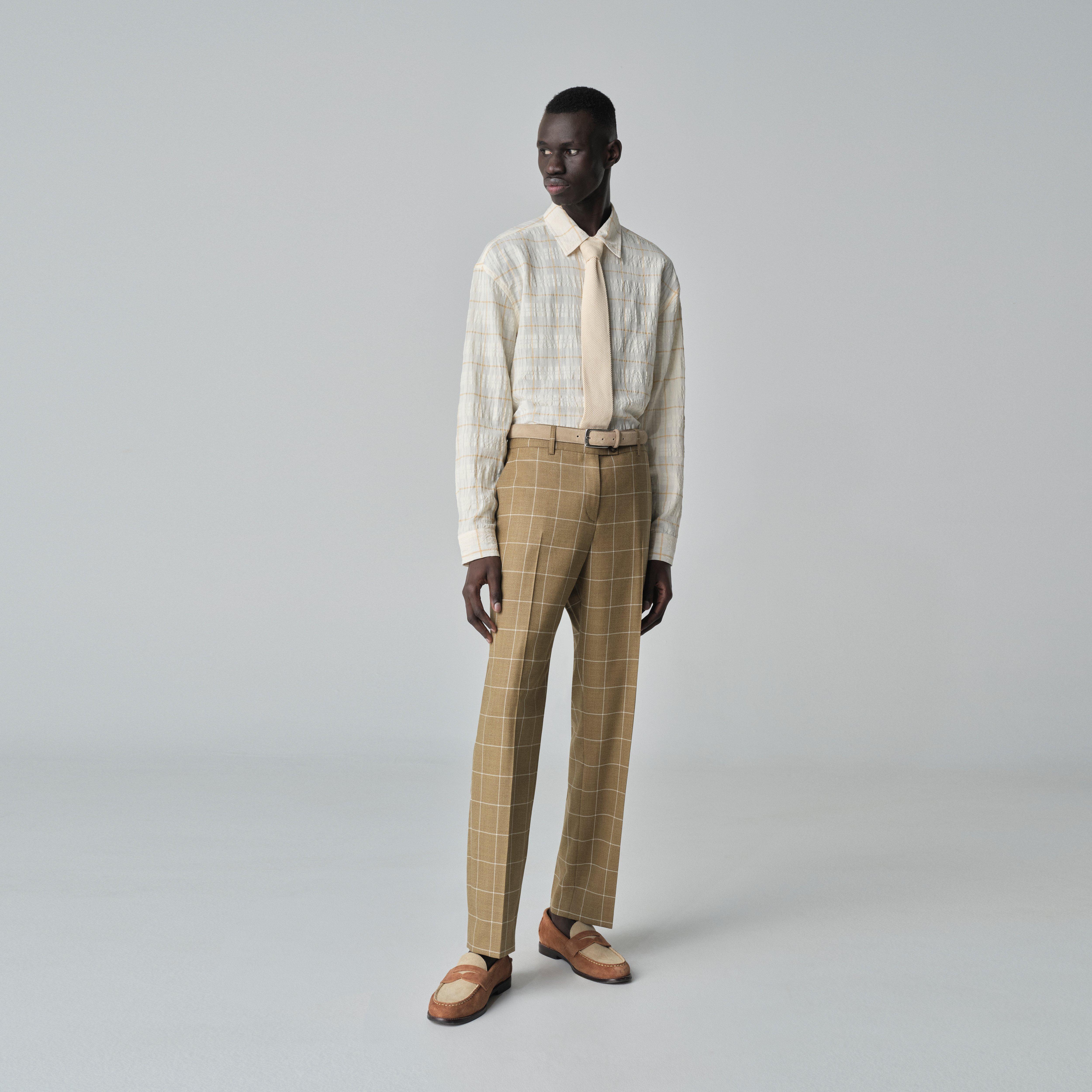 Camel pants - Queensbury Checked Design from Seasonal Indochino Collection