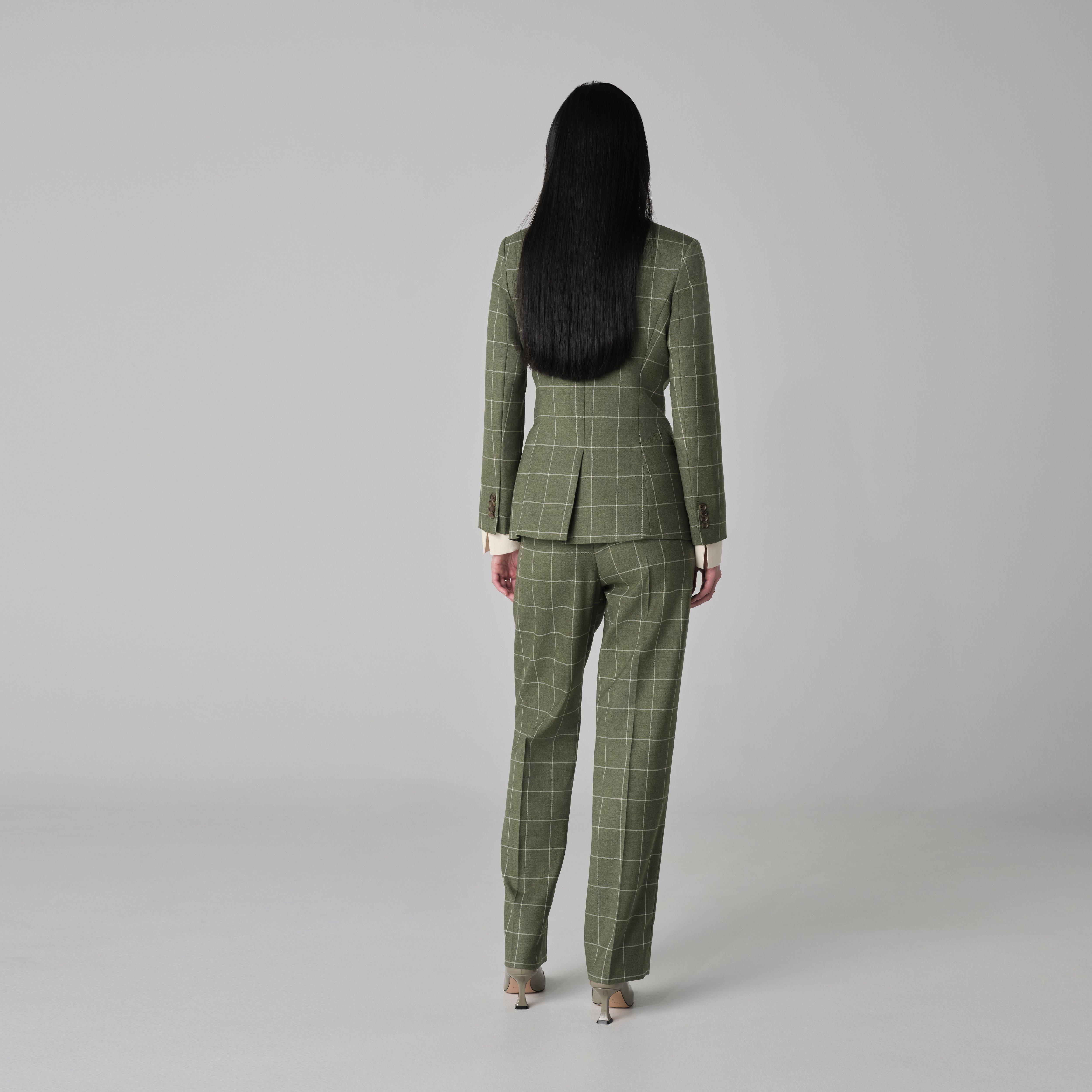 Product thumbnail 2 Green blazer women - Queensbury Checked Design from Spring / Summer Indochino Collection
