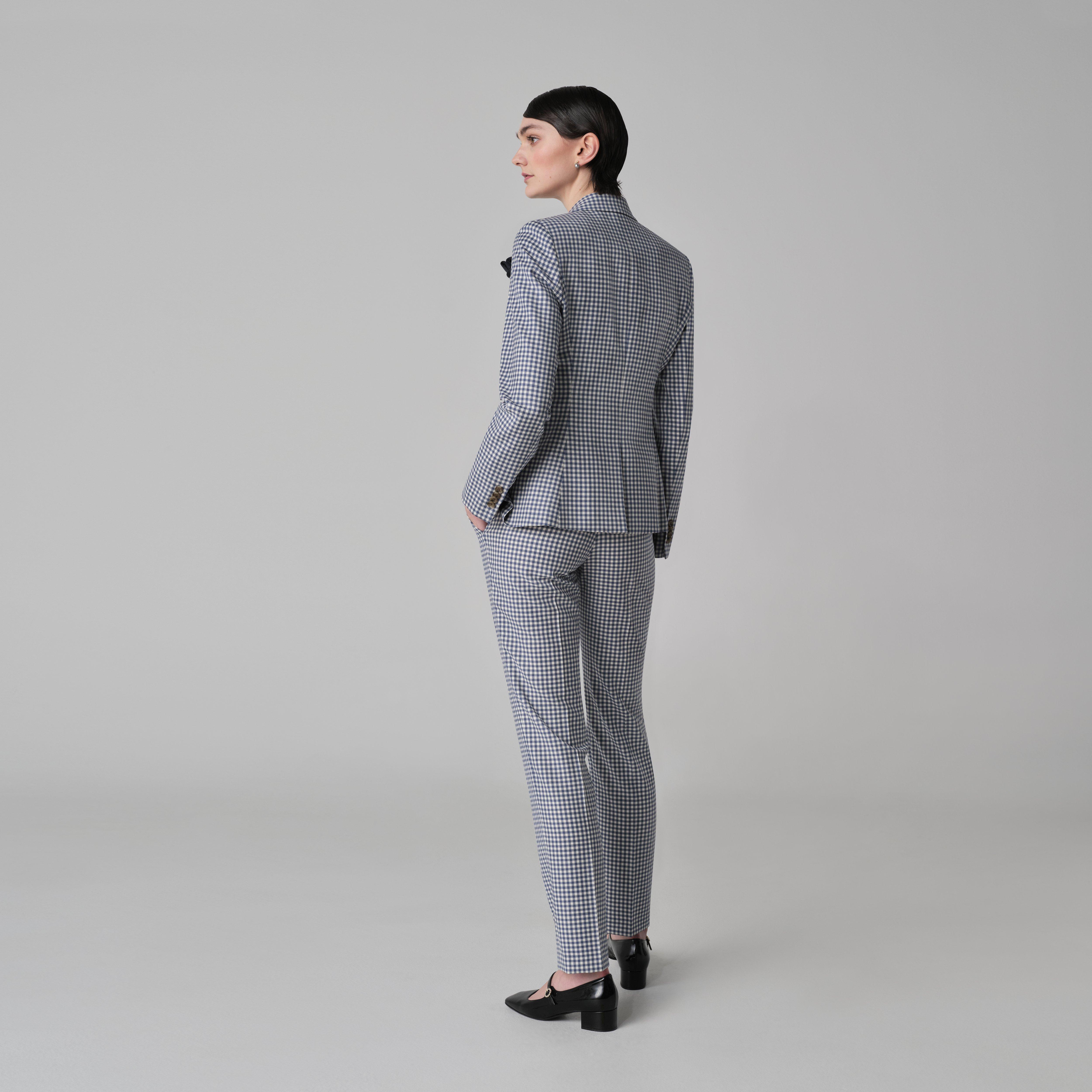 Product thumbnail 2 Blue blazer women - Quidhampton Checked Design from Spring / Summer Indochino Collection