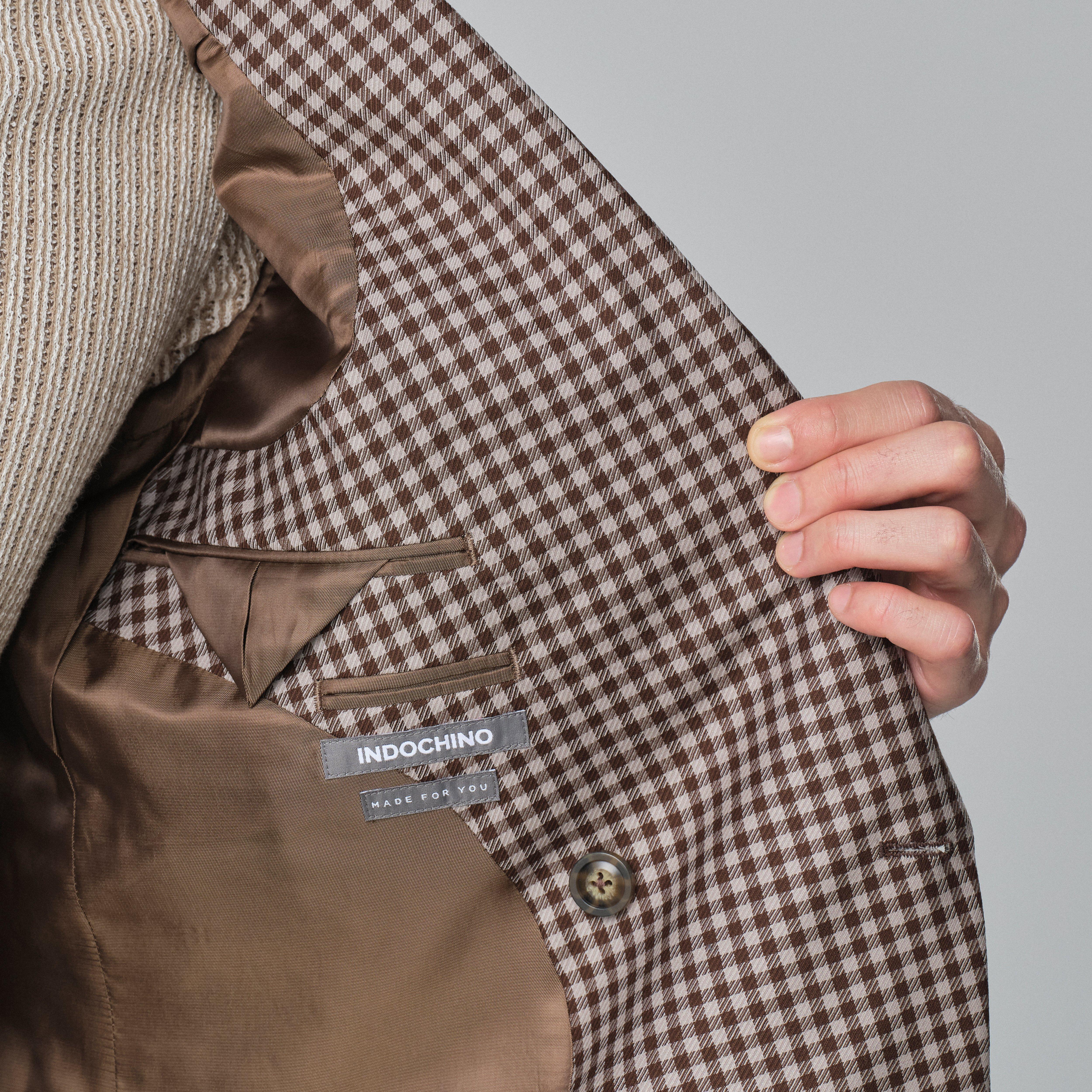 Product thumbnail 3 Brown blazer - Quidhampton Checked Design from Spring / Summer Indochino Collection