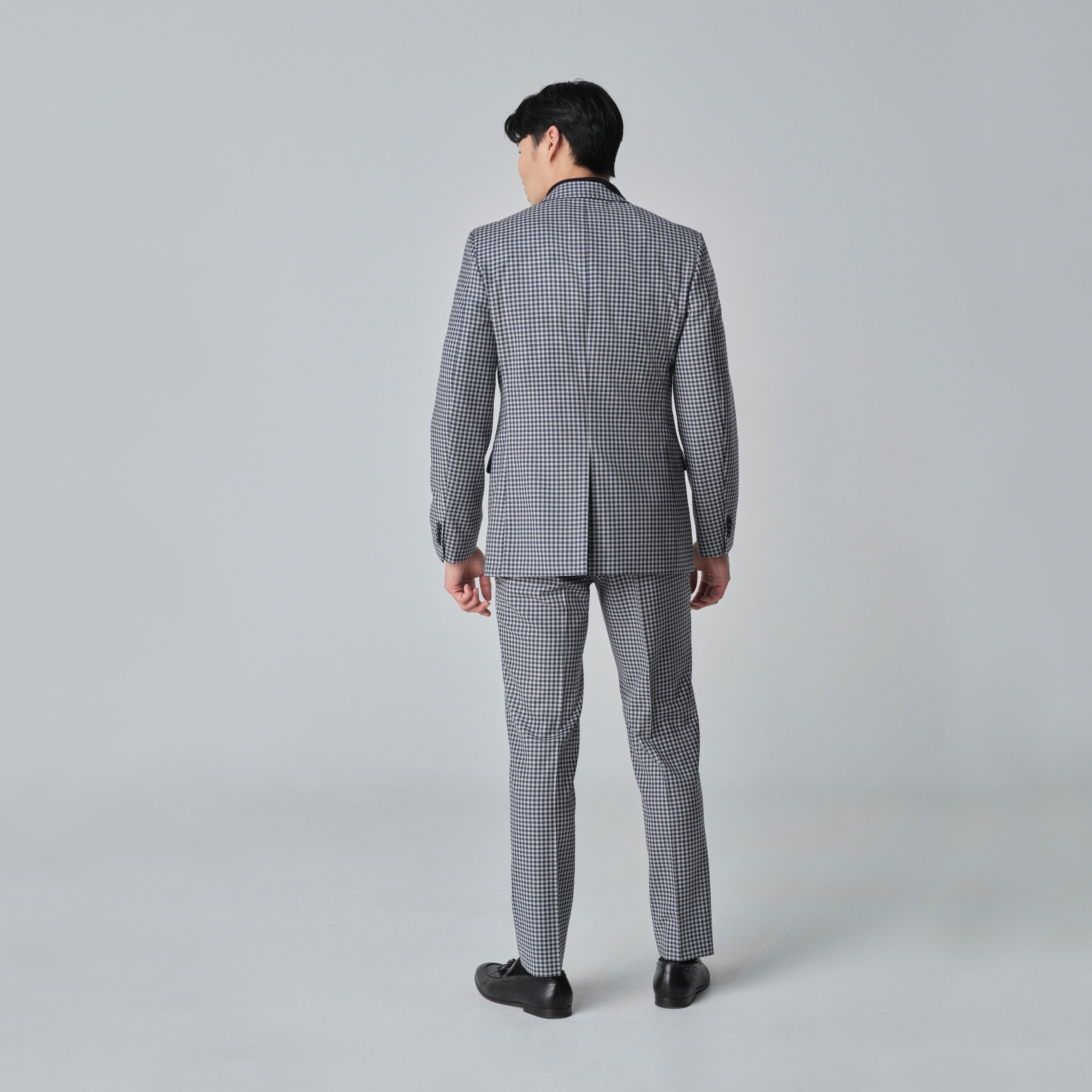 Product thumbnail 2 Navy blazer - Quidhampton Checked Design from Spring / Summer Indochino Collection