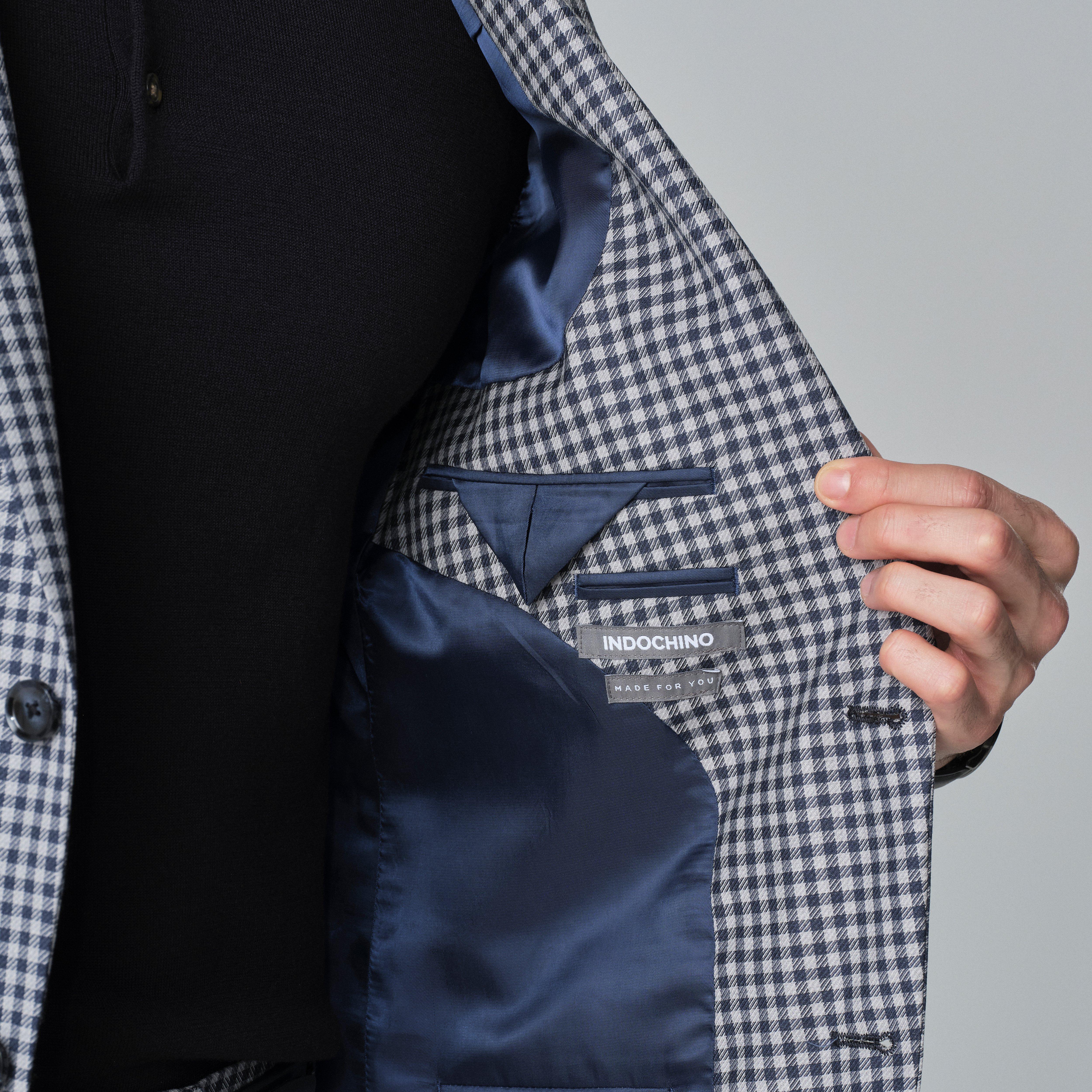 Product thumbnail 3 Navy blazer - Quidhampton Checked Design from Spring / Summer Indochino Collection
