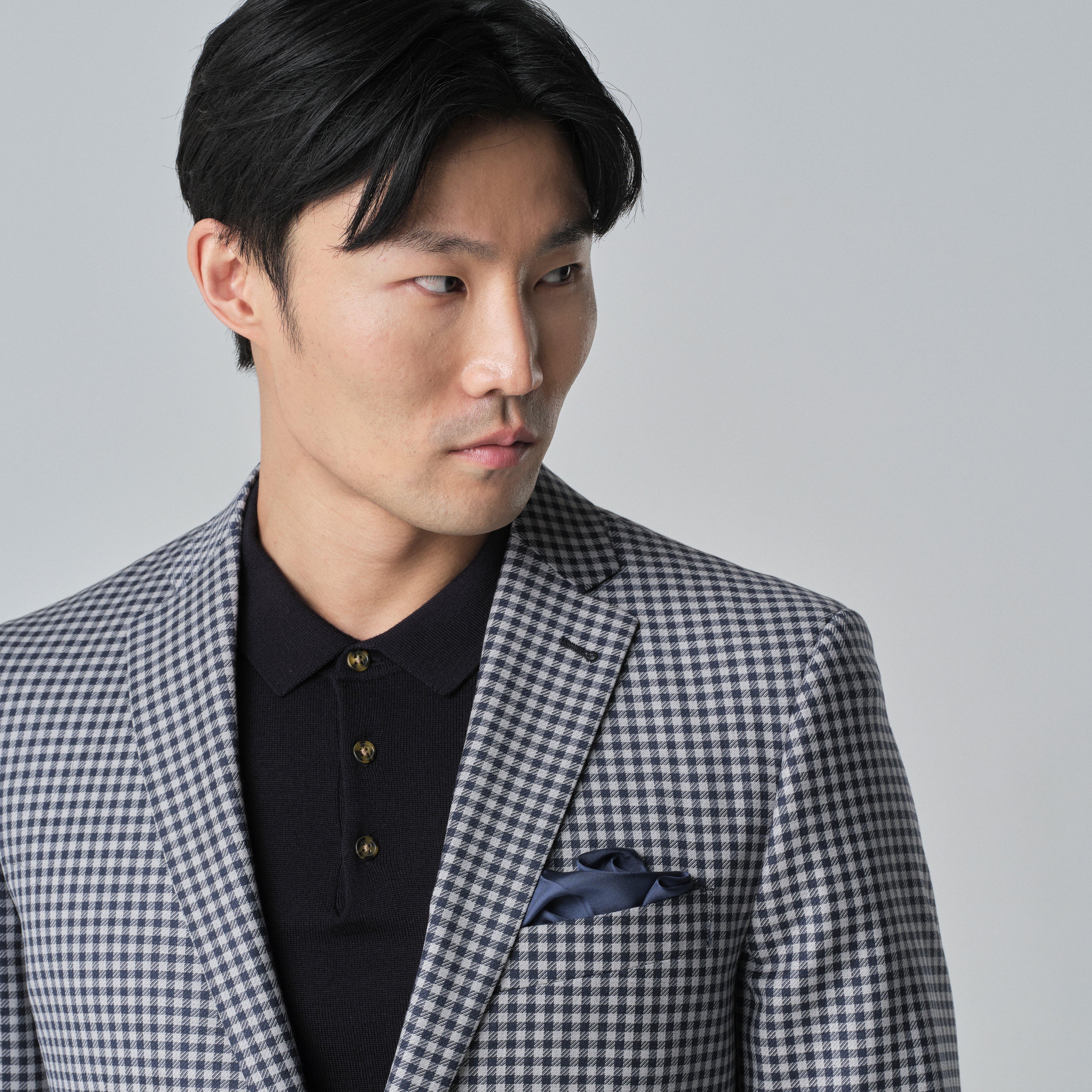 Product thumbnail 4 Navy blazer - Quidhampton Checked Design from Spring / Summer Indochino Collection