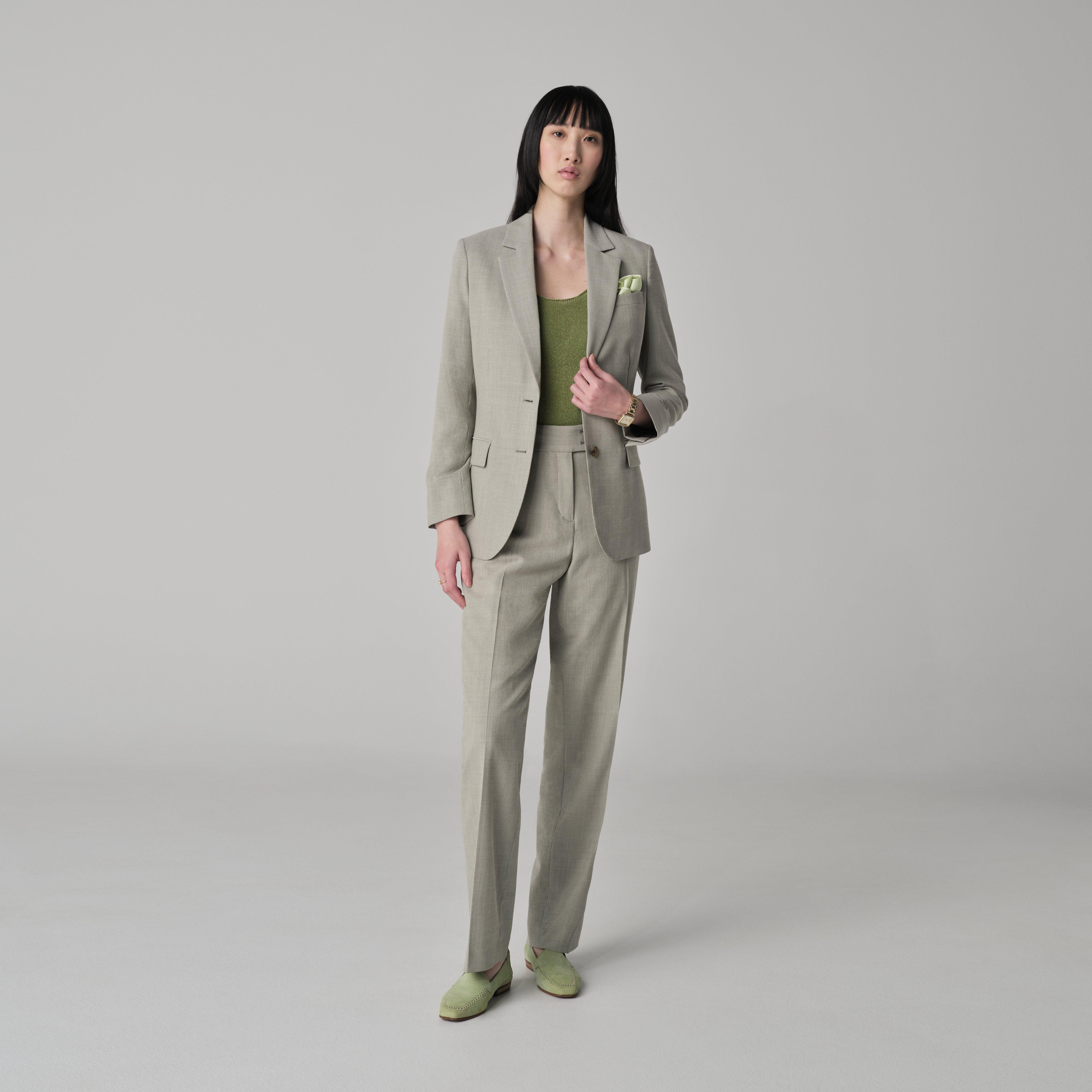 Green blazer women - Quilton Solid Design from Spring / Summer Indochino Collection