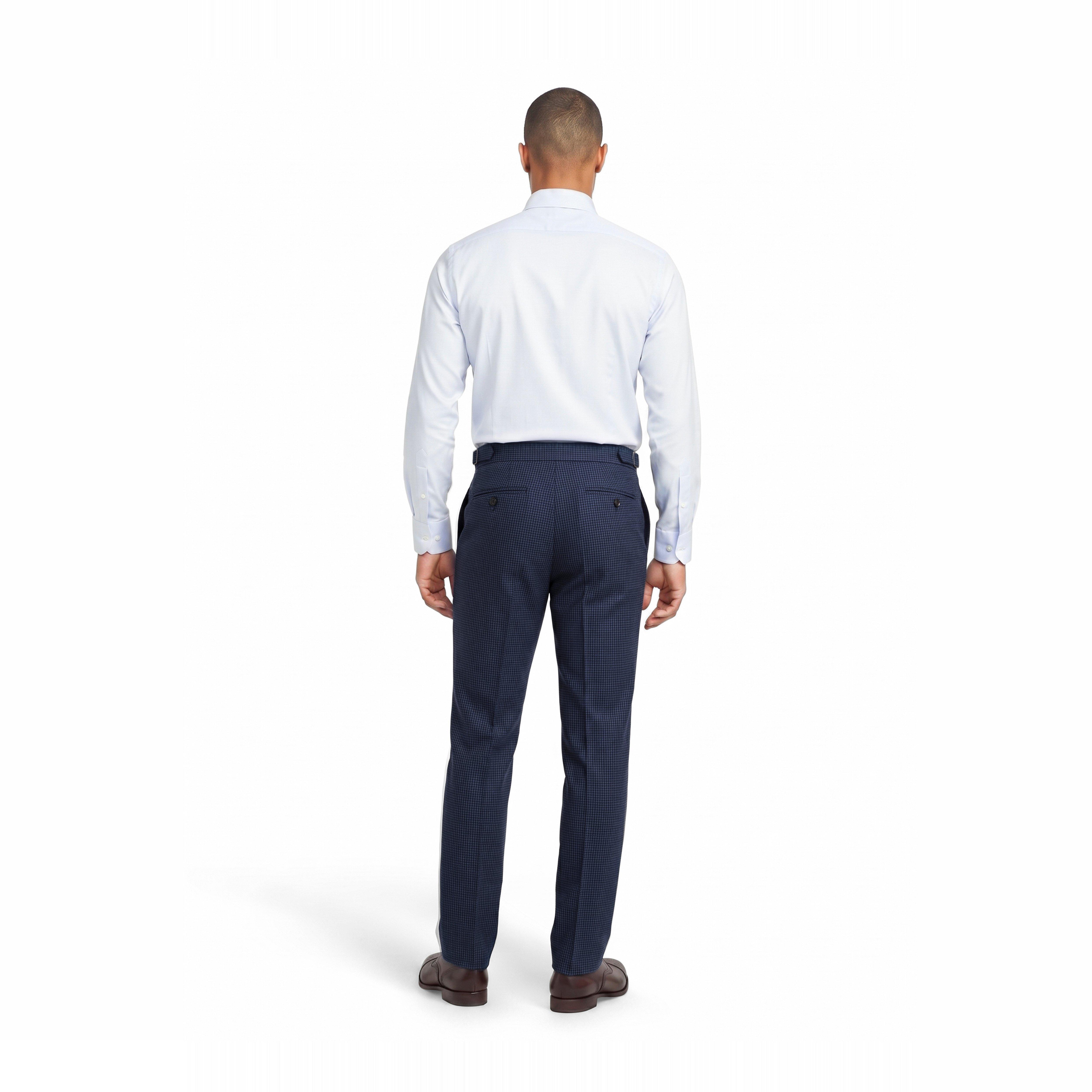 Product thumbnail 2 Blue pants - Montaldo Houndstooth Design from Italian Indochino Collection