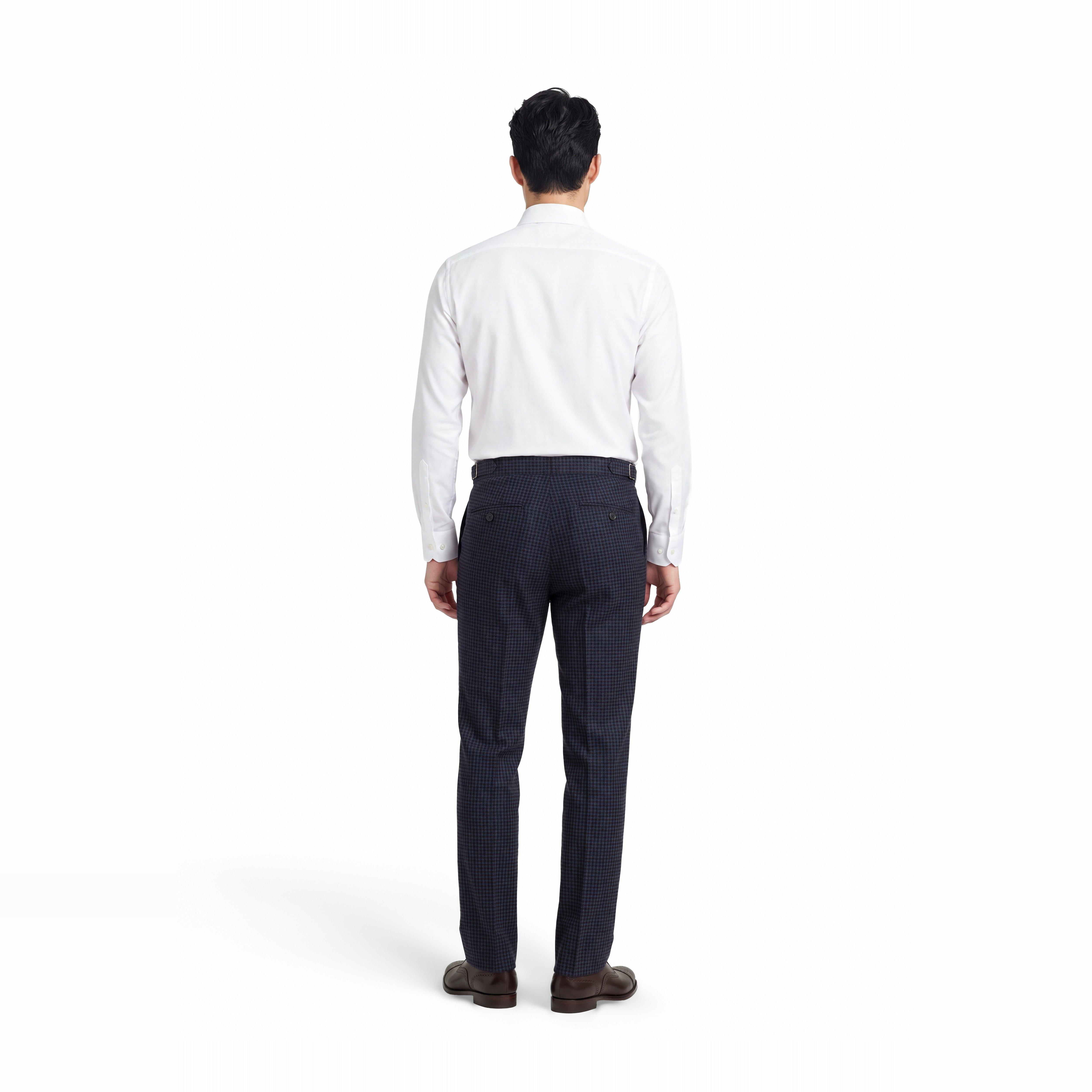 Product thumbnail 2 Navy pants - Montaldo Houndstooth Design from Italian Indochino Collection