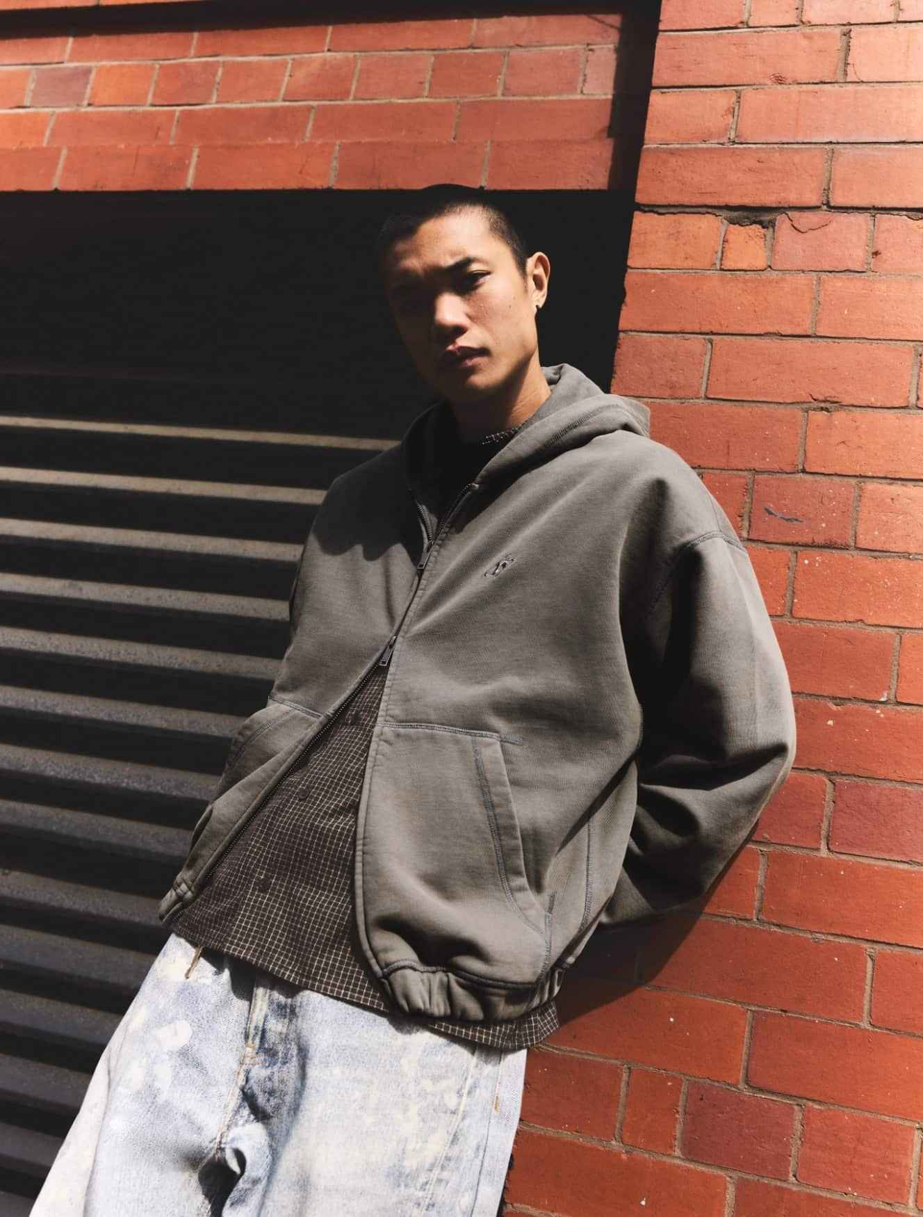 K-Way logo-patch zip-up hooded jacket | Vlada? | Global
