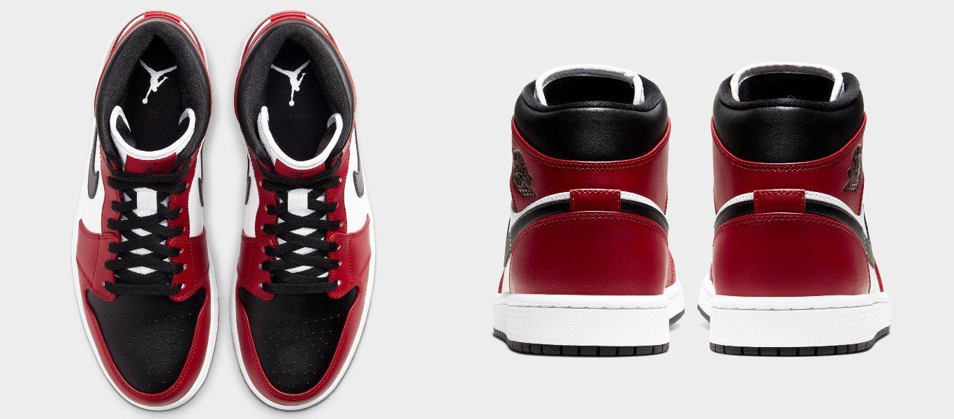 Air Jordan 1 Mid Chicago Black Toe