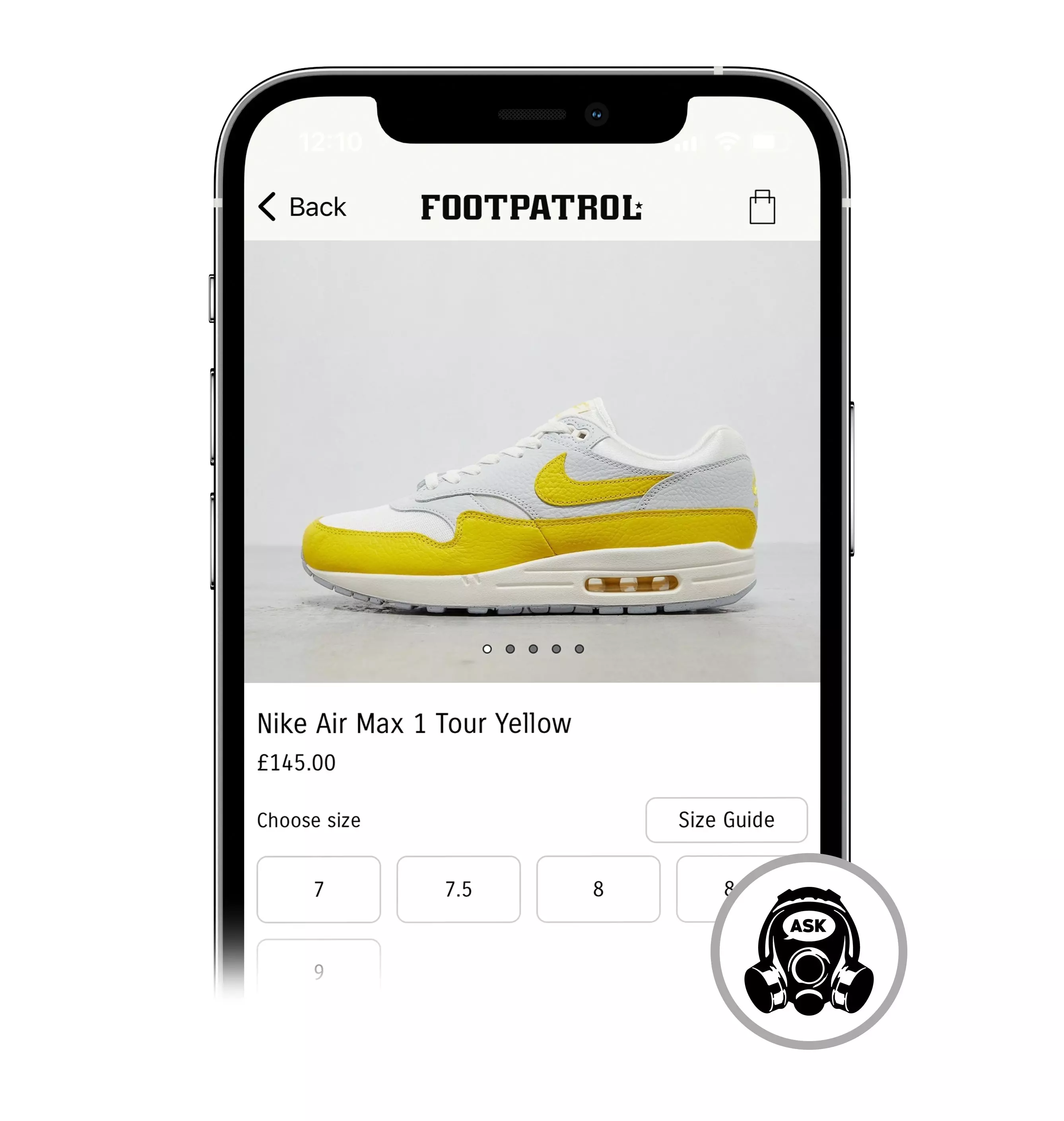 Footpatrol air max 2025 9 off white