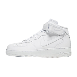 Nike Air Force 1 Mid White on White