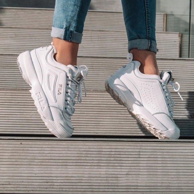 zapatillas disruptor en color blanco para mujer 