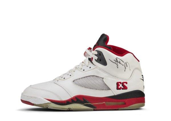 Air Jordan V white/fire red black