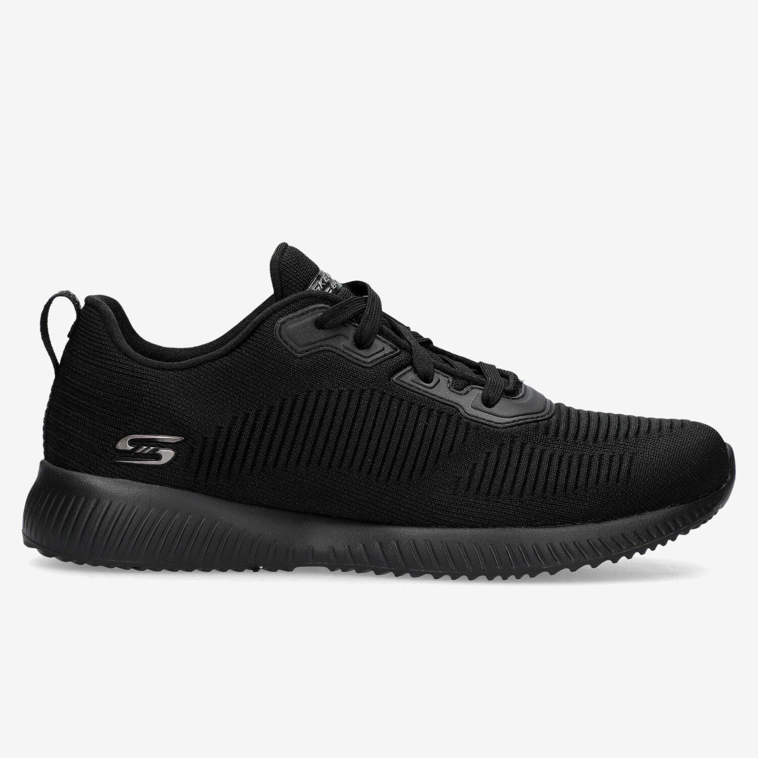 SKECHERS BOBS SQUAD TOUGH TALK HARDLOOPSCHOENEN ZWART DAMES