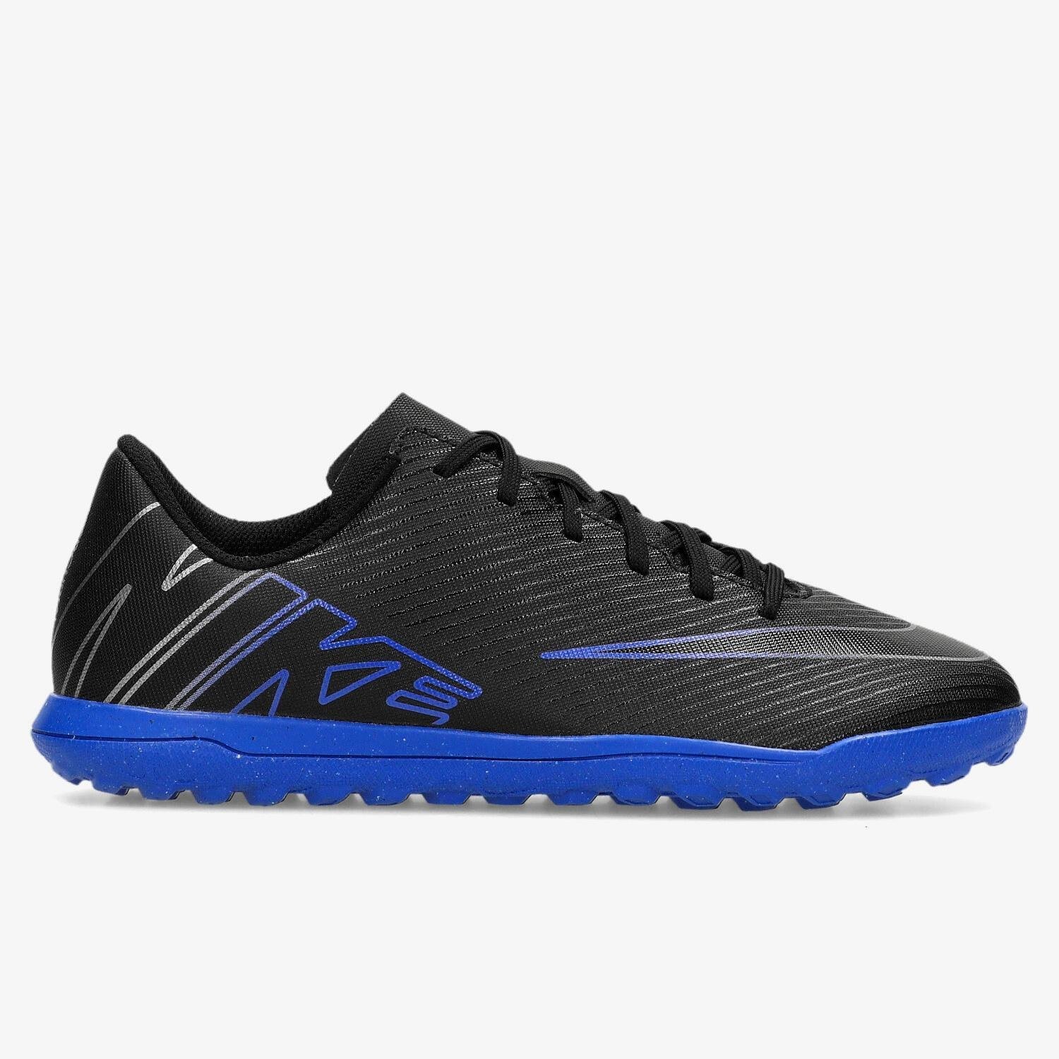 Nike Nike mercurial vapor club voetbalschoenen zwart/blauw kinderen kinderen