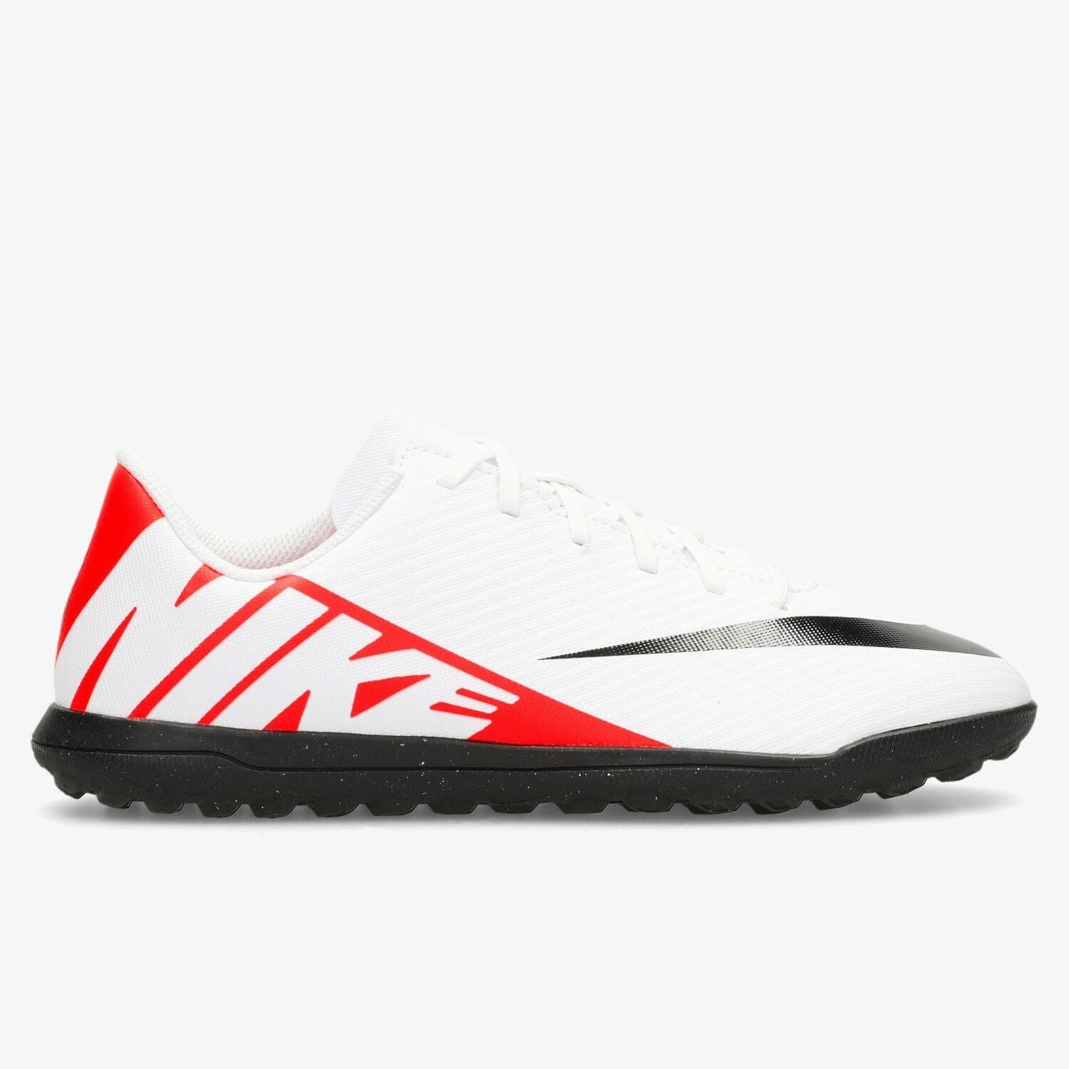 Nike Nike mercurial vapor club voetbalschoenen wit/rood kinderen kinderen