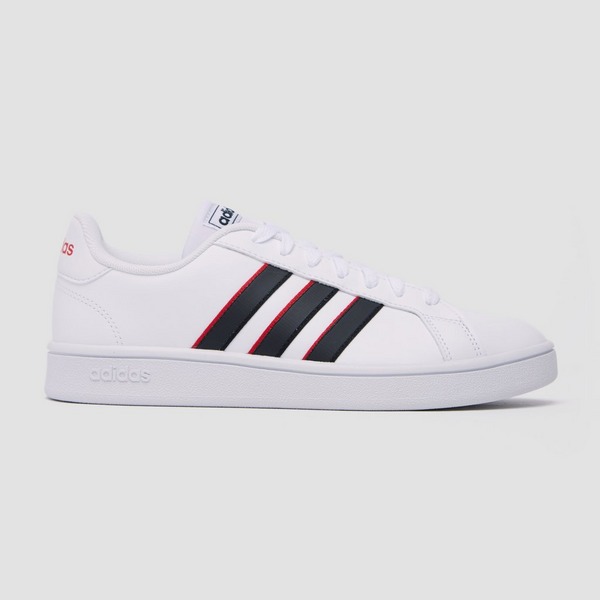 ADIDAS GRAND COURT BASE SNEAKERS WIT/ROOD HEREN
