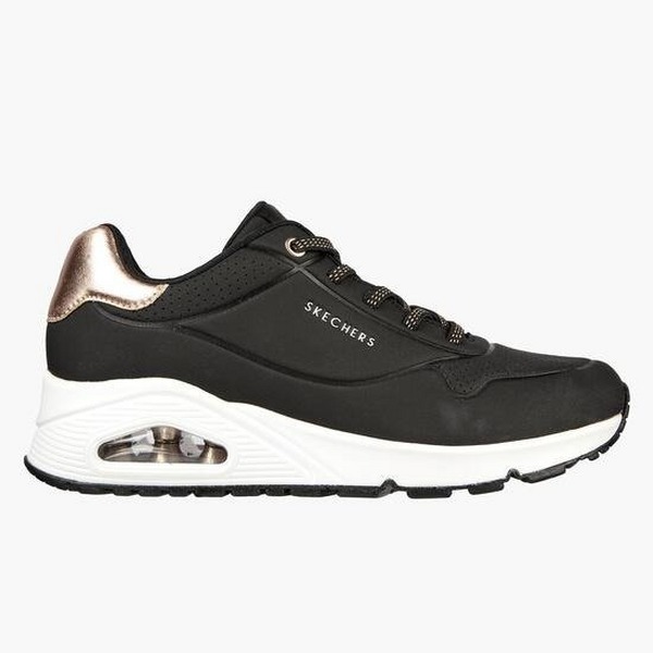 skechers dames zwart goud vaas cheetah goud