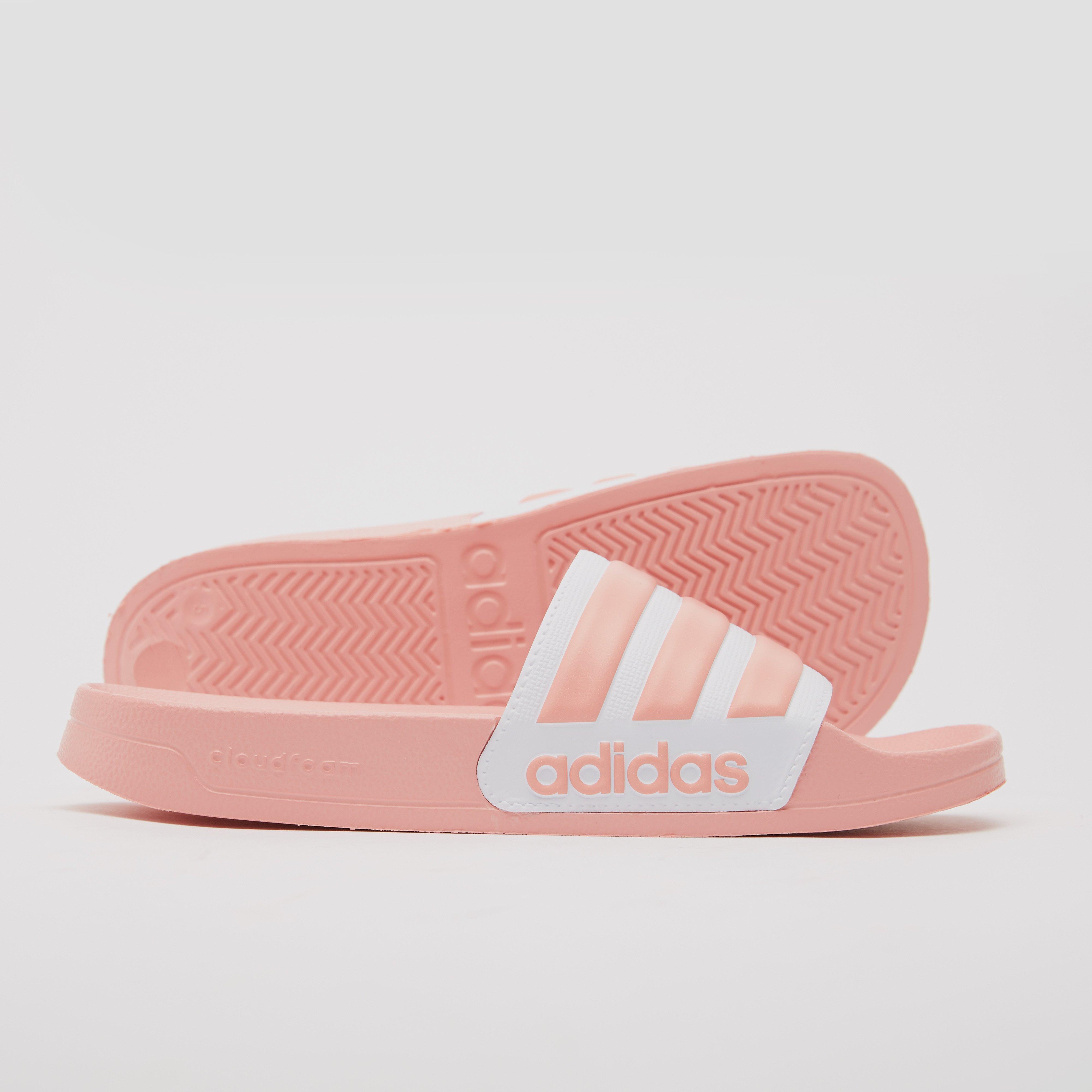 adidas slippers roze met wit