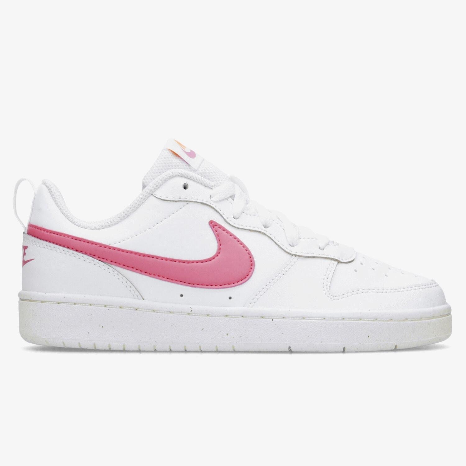Nike Nike court borough low 2 sneakers wit/roze kinderen kinderen