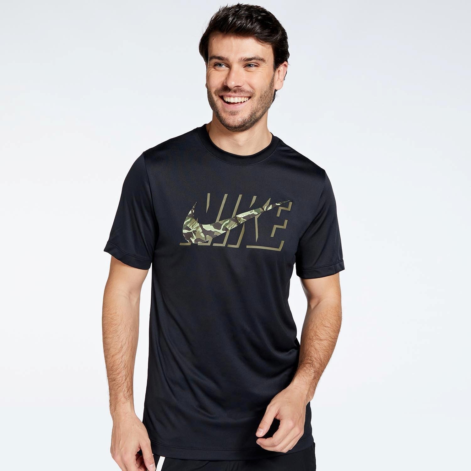 Nike Nike rlgd camo hardloopshirt zwart heren heren