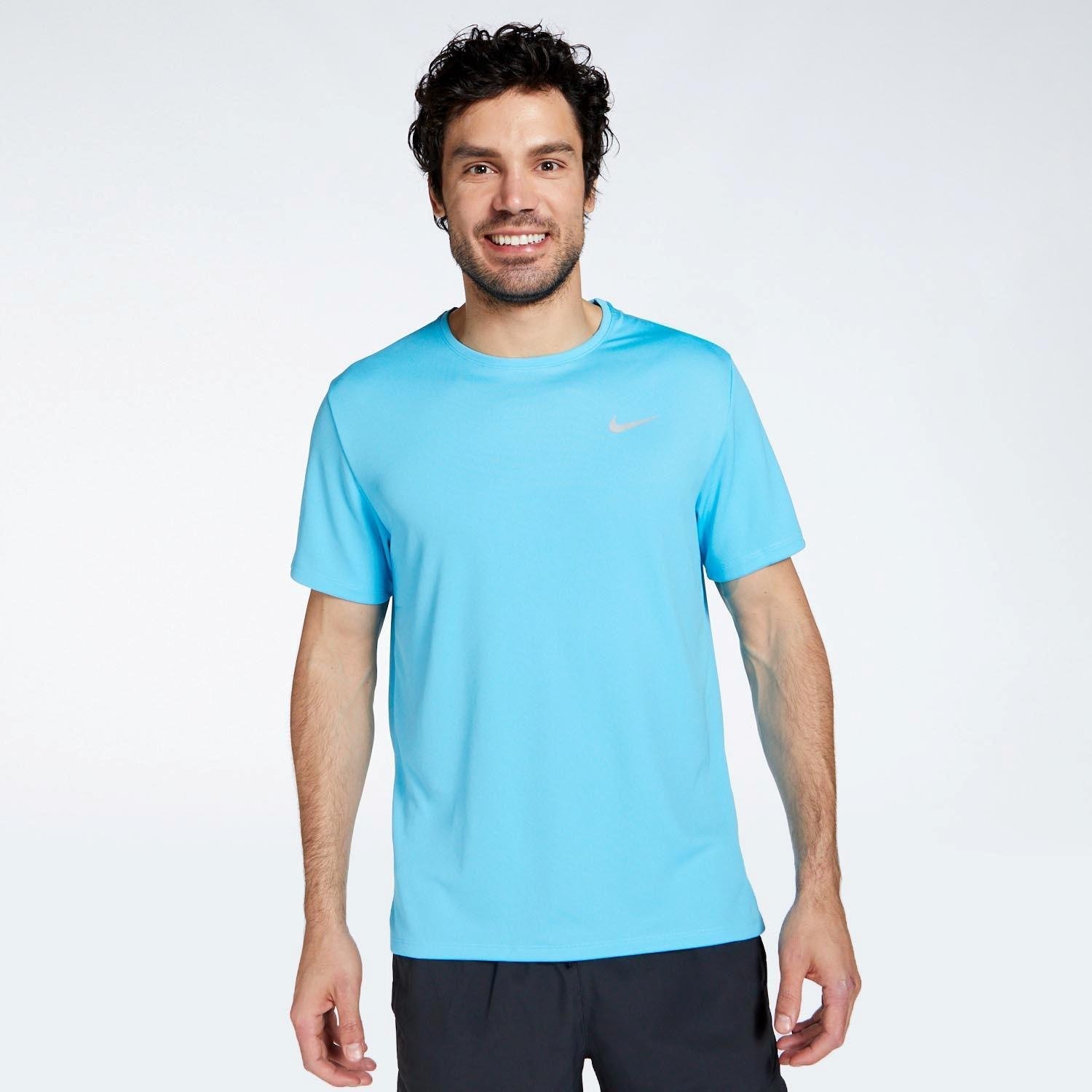 Nike Nike miler hardloopshirt blauw heren heren