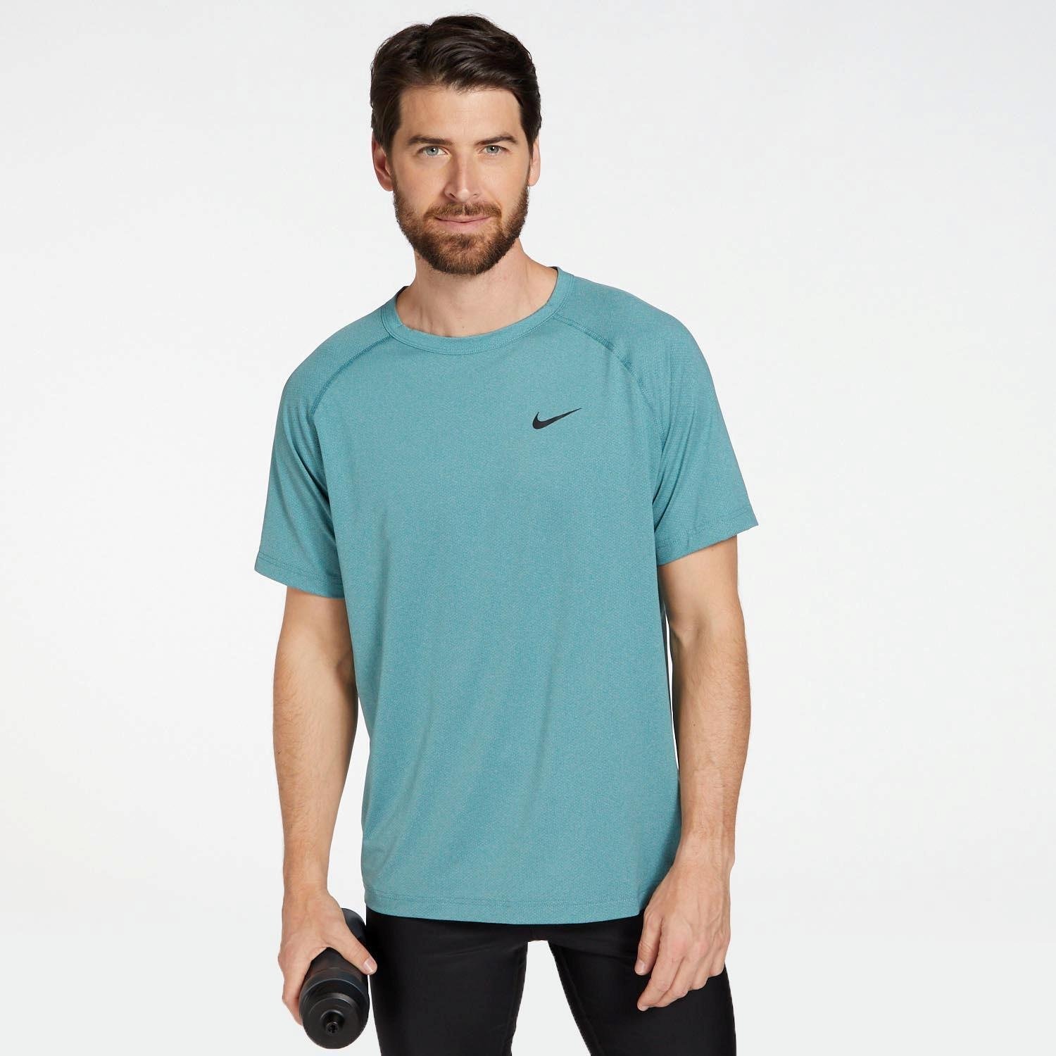 Nike Nike ready hardloopshirt turquoise/blauw heren heren